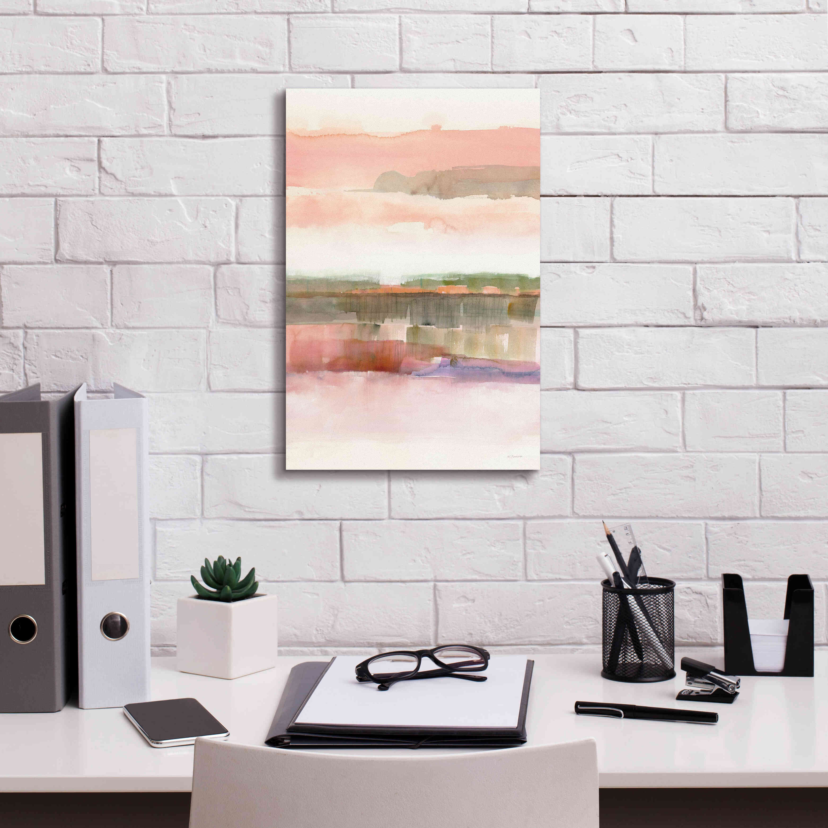 'Influence Of Line And Color Crop' by Mike Schick, Giclee Canvas Wall Art,12x18