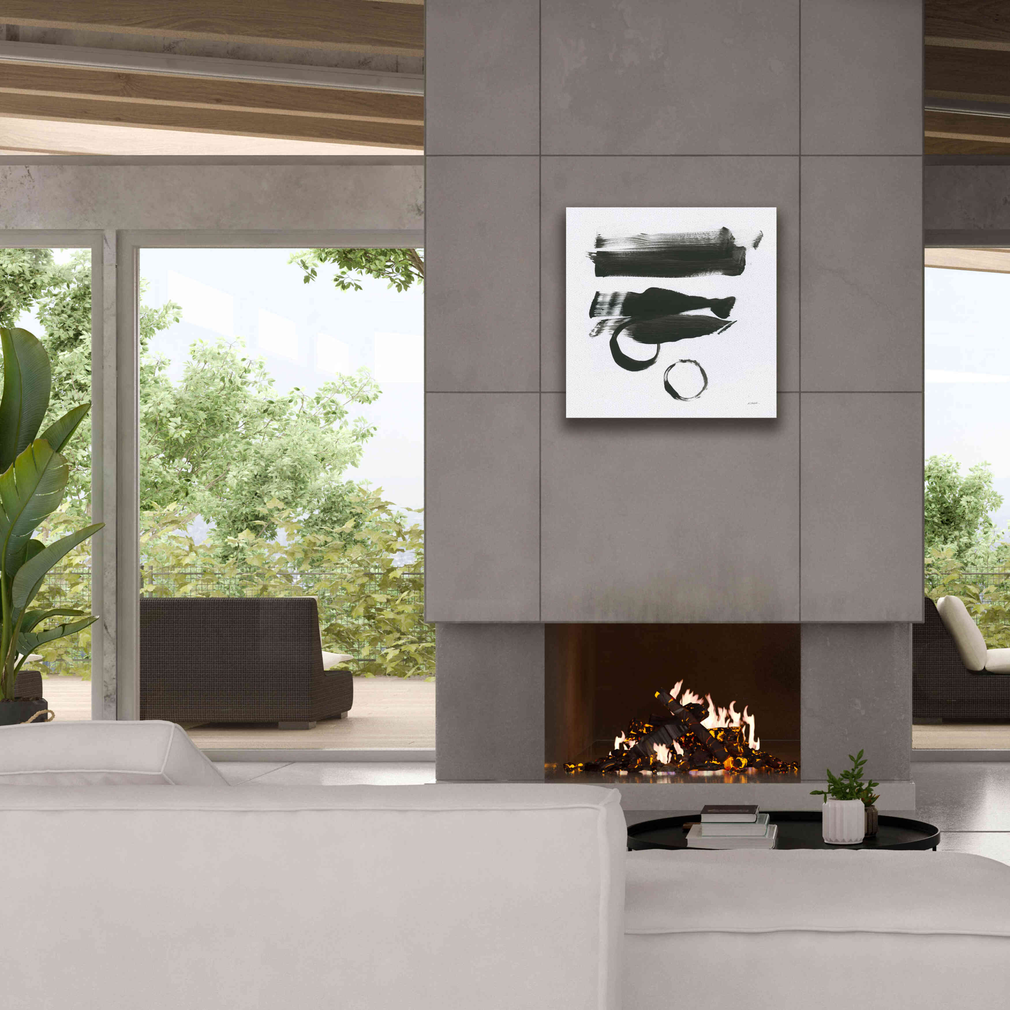 'Gold And Black Elements XVI' by Mike Schick, Giclee Canvas Wall Art,26x26