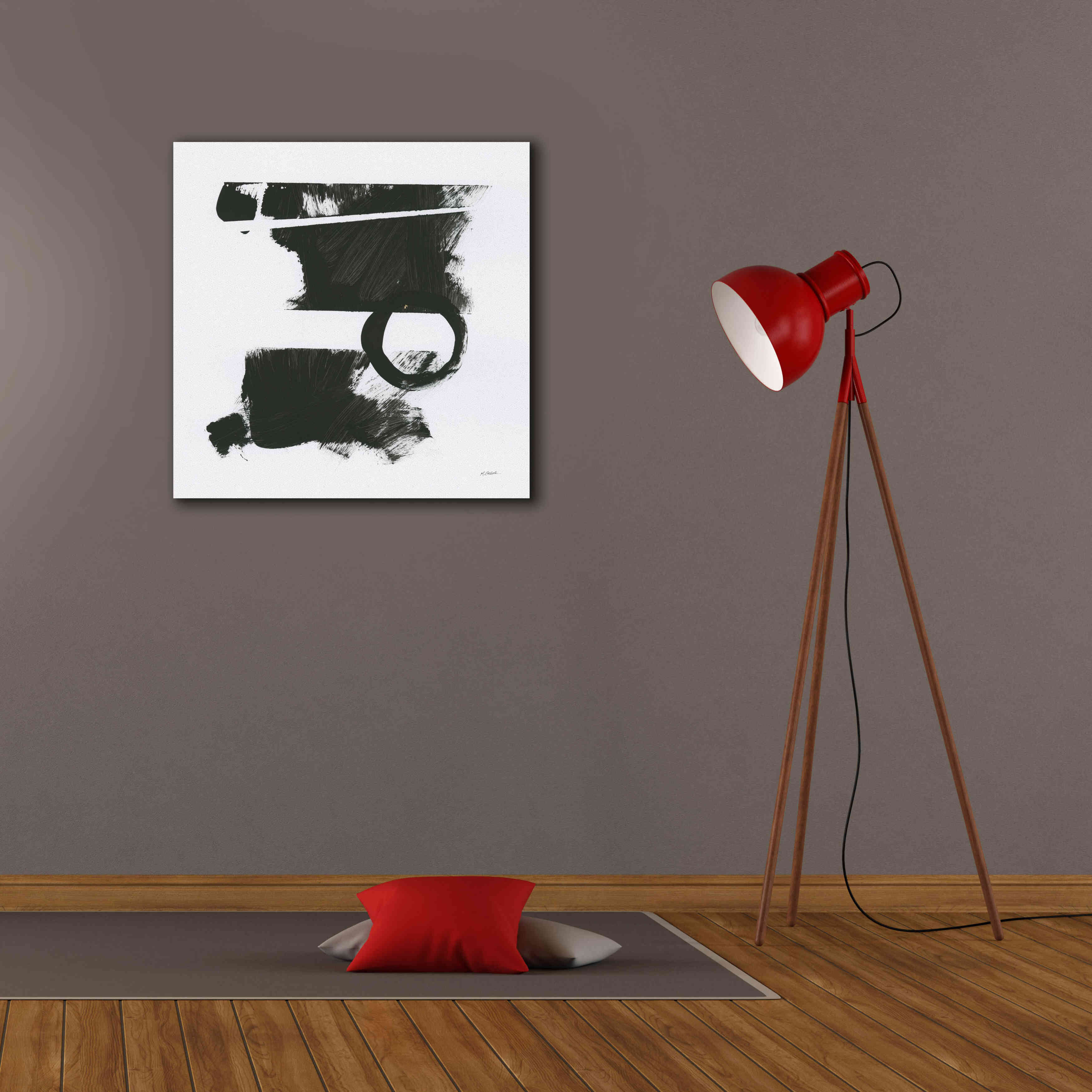 'Gold And Black Elements XVII' by Mike Schick, Giclee Canvas Wall Art,26x26