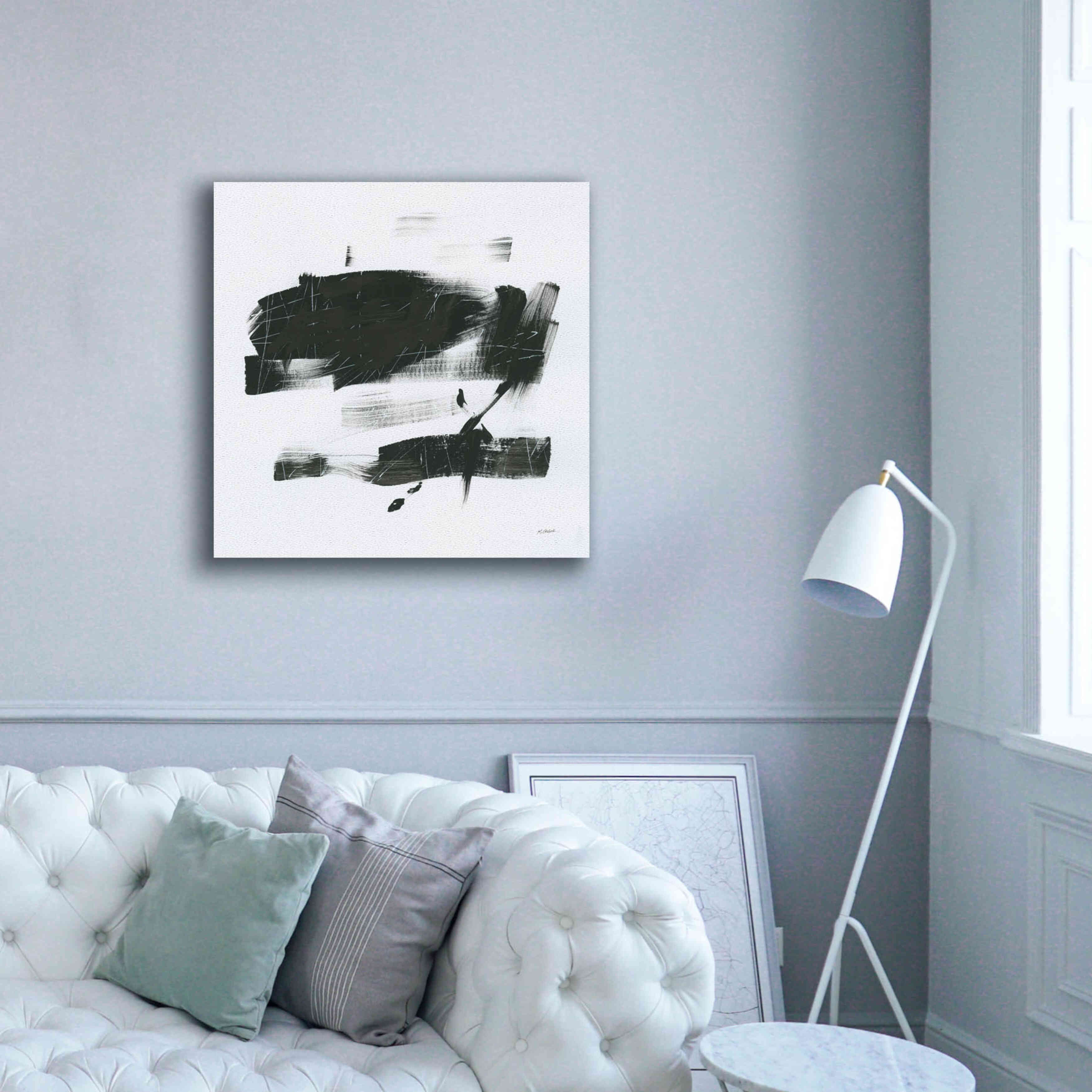 'Gold And Black Elements XX' by Mike Schick, Giclee Canvas Wall Art,37x37