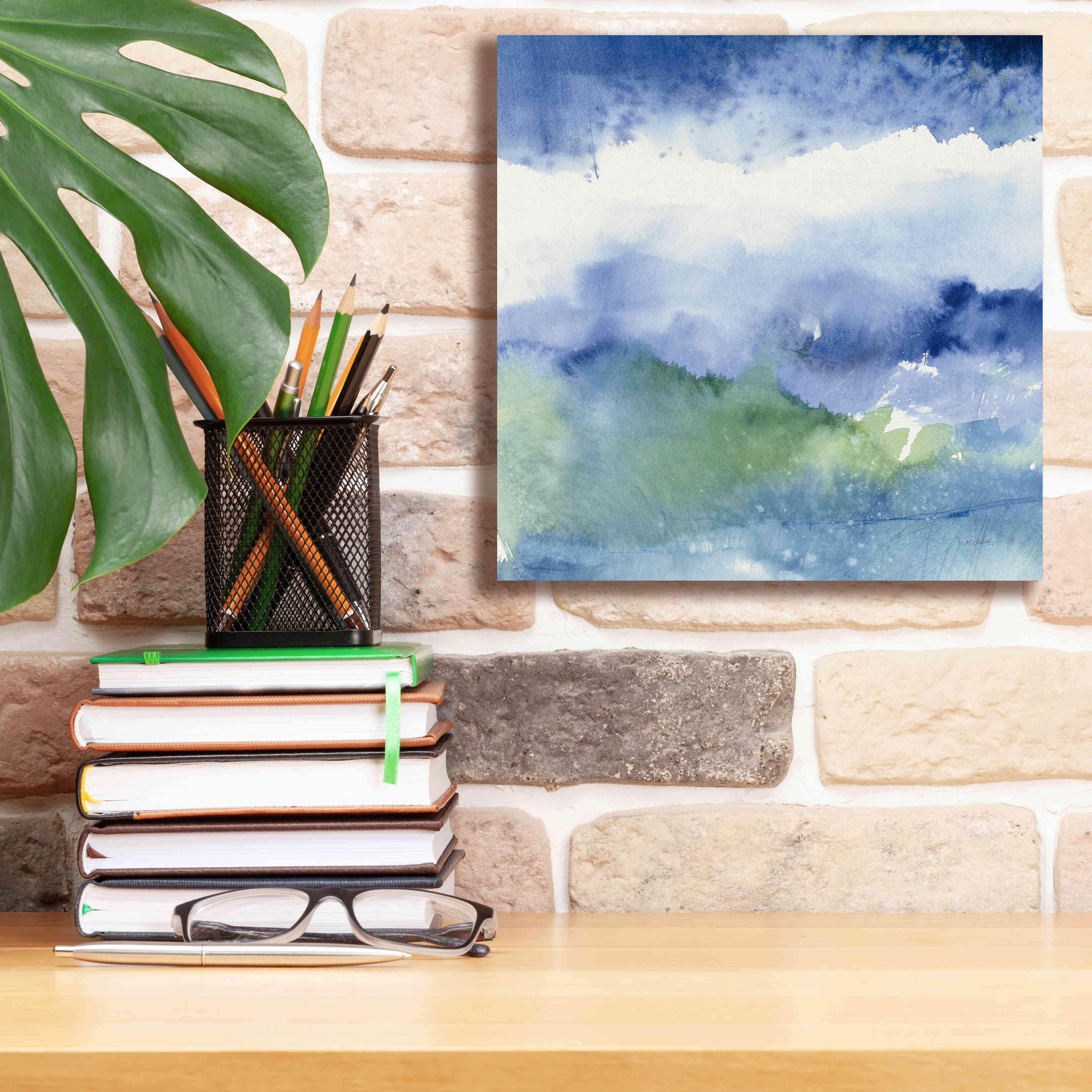 'Midnight At The Lake III' by Mike Schick, Giclee Canvas Wall Art,12x12