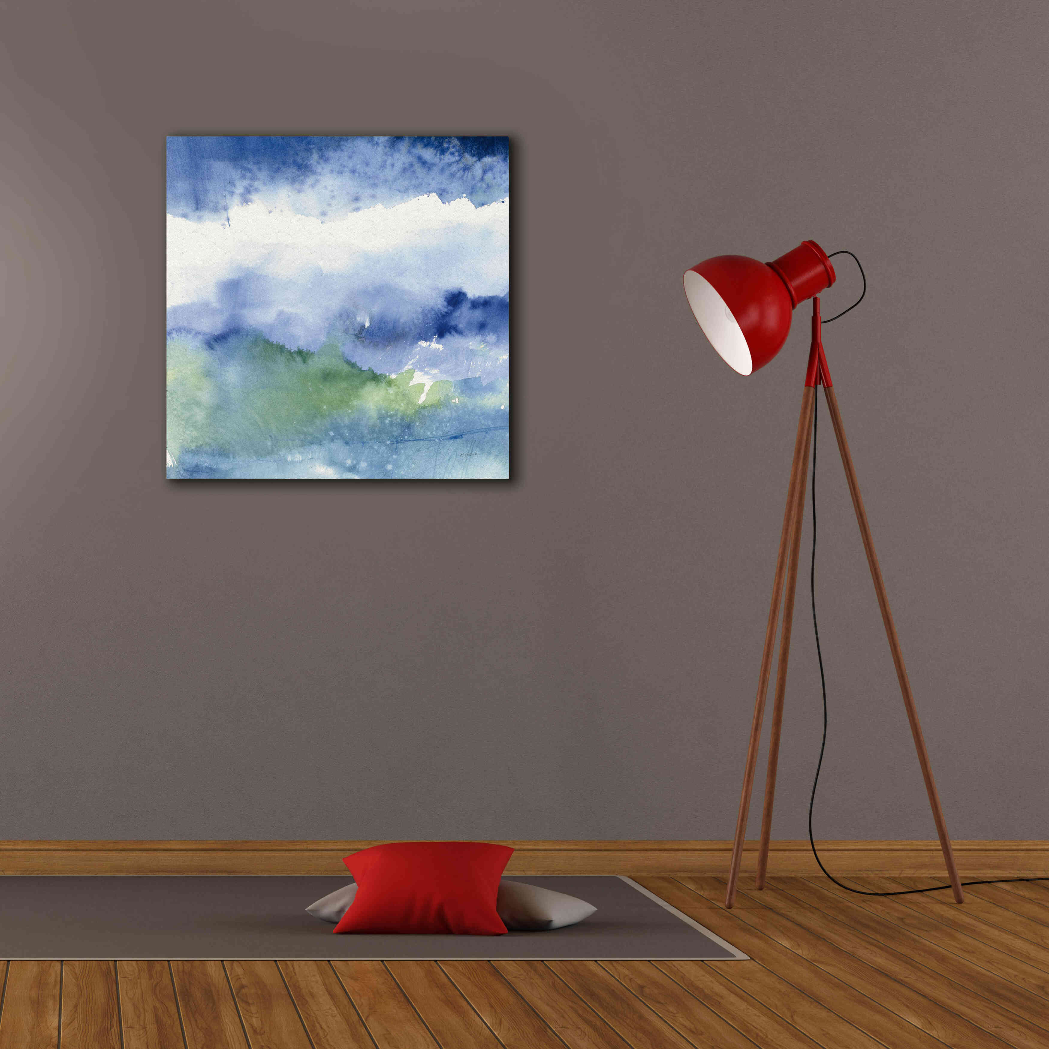 'Midnight At The Lake III' by Mike Schick, Giclee Canvas Wall Art,26x26