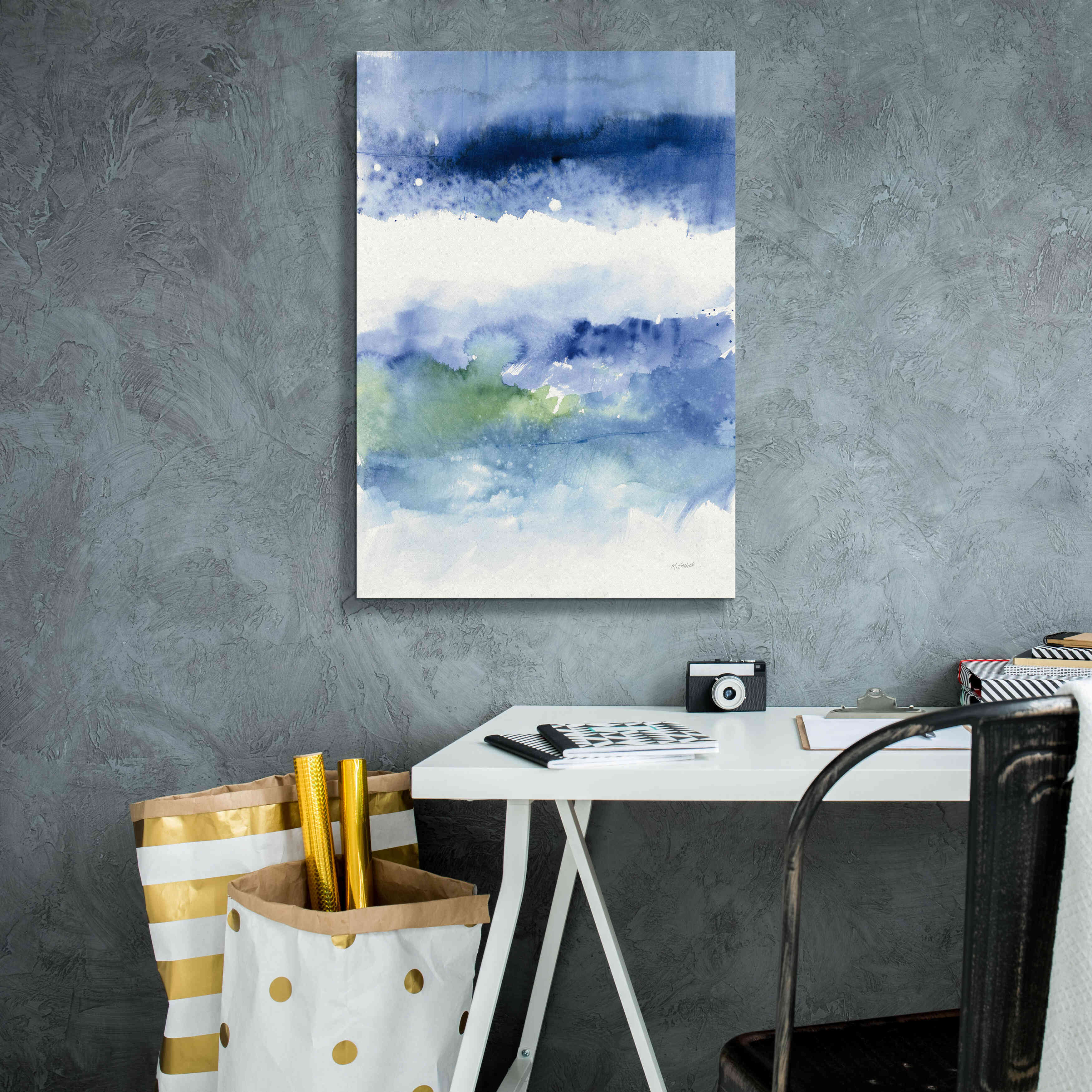 'Midnight At The Lake' by Mike Schick, Giclee Canvas Wall Art,18x26