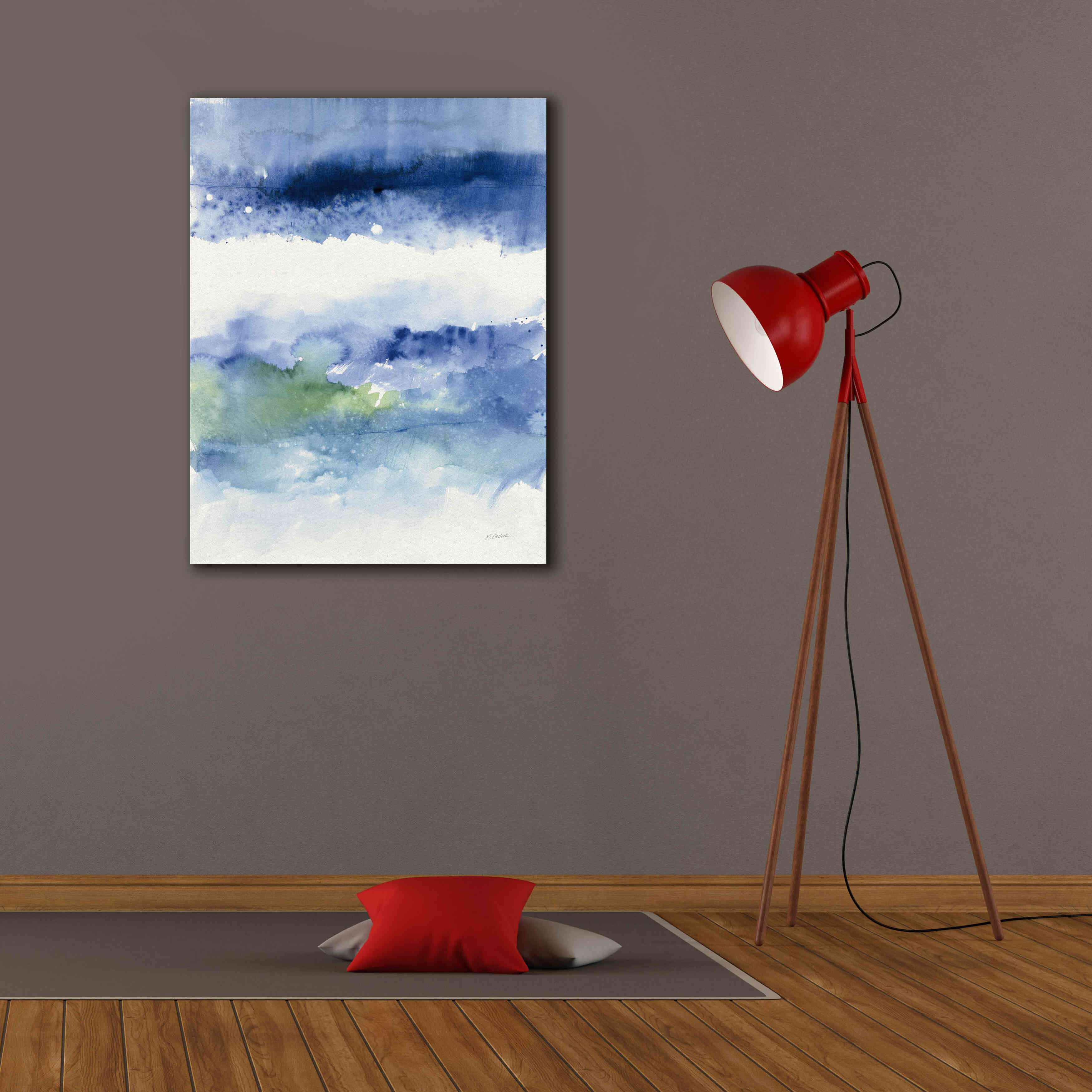 'Midnight At The Lake' by Mike Schick, Giclee Canvas Wall Art,26x34