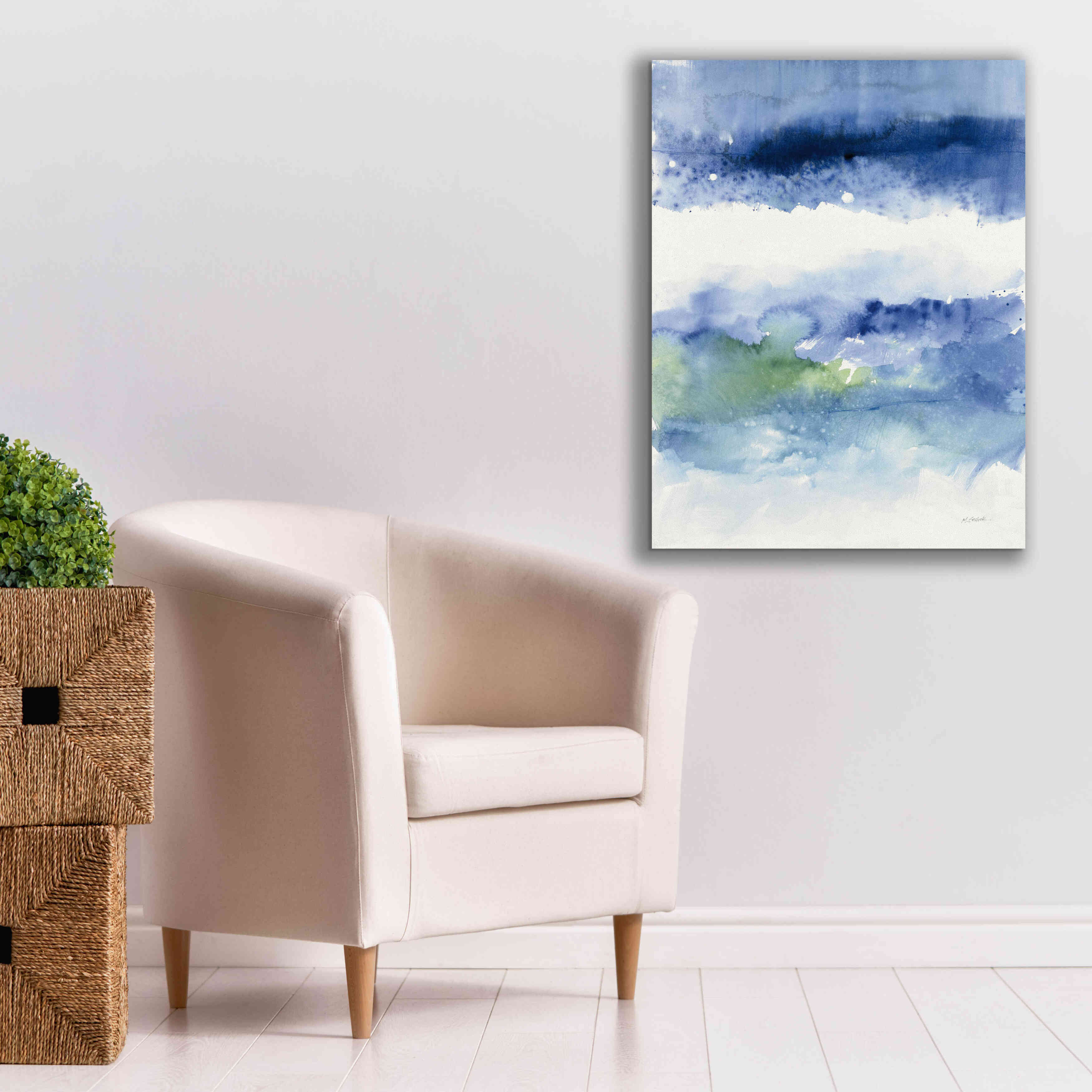 'Midnight At The Lake' by Mike Schick, Giclee Canvas Wall Art,26x34