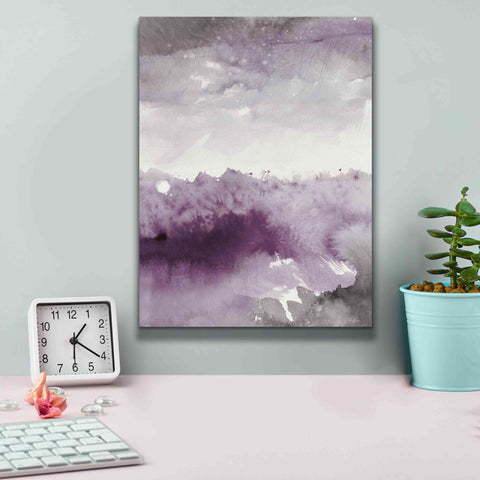 Image of 'Midnight At The Lake II Amethyst Gray Crop' by Mike Schick, Giclee Canvas Wall Art,12x16