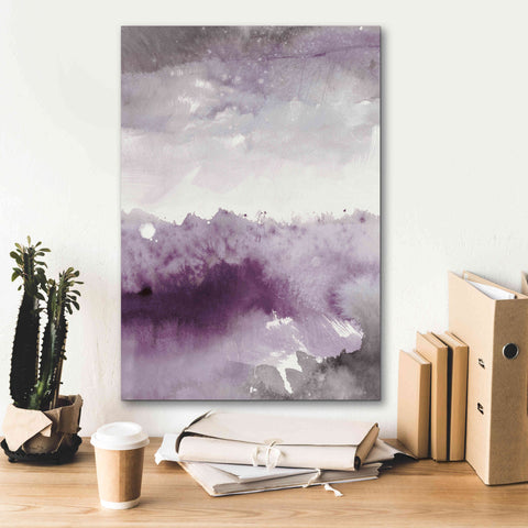 Image of 'Midnight At The Lake II Amethyst Gray Crop' by Mike Schick, Giclee Canvas Wall Art,18x26