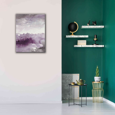 Image of 'Midnight At The Lake II Amethyst Gray Crop' by Mike Schick, Giclee Canvas Wall Art,26x34