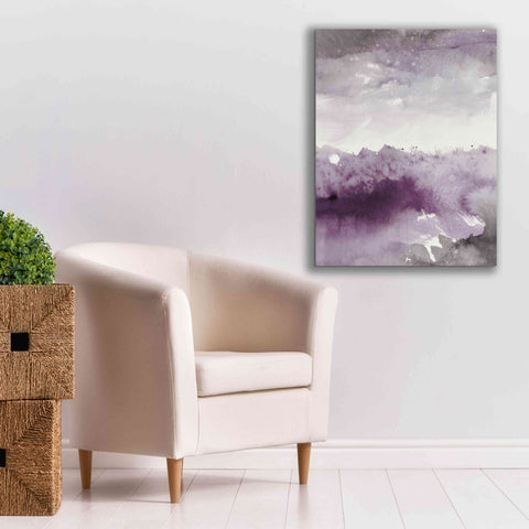 Image of 'Midnight At The Lake II Amethyst Gray Crop' by Mike Schick, Giclee Canvas Wall Art,26x34