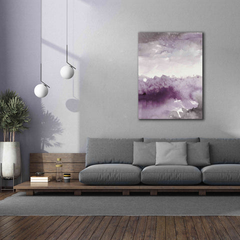 Image of 'Midnight At The Lake II Amethyst Gray Crop' by Mike Schick, Giclee Canvas Wall Art,40x54
