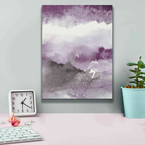 Image of 'Midnight At The Lake III Amethyst Gray Crop' by Mike Schick, Giclee Canvas Wall Art,12x16