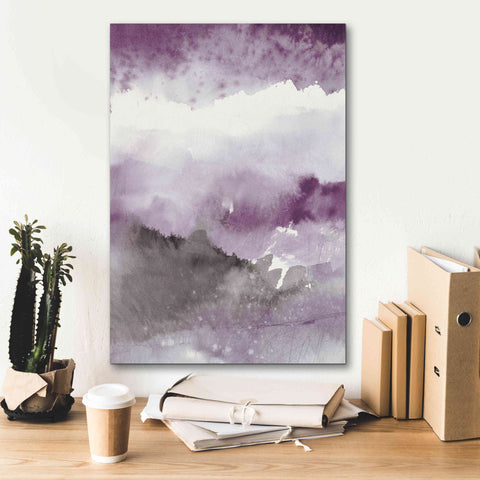Image of 'Midnight At The Lake III Amethyst Gray Crop' by Mike Schick, Giclee Canvas Wall Art,18x26