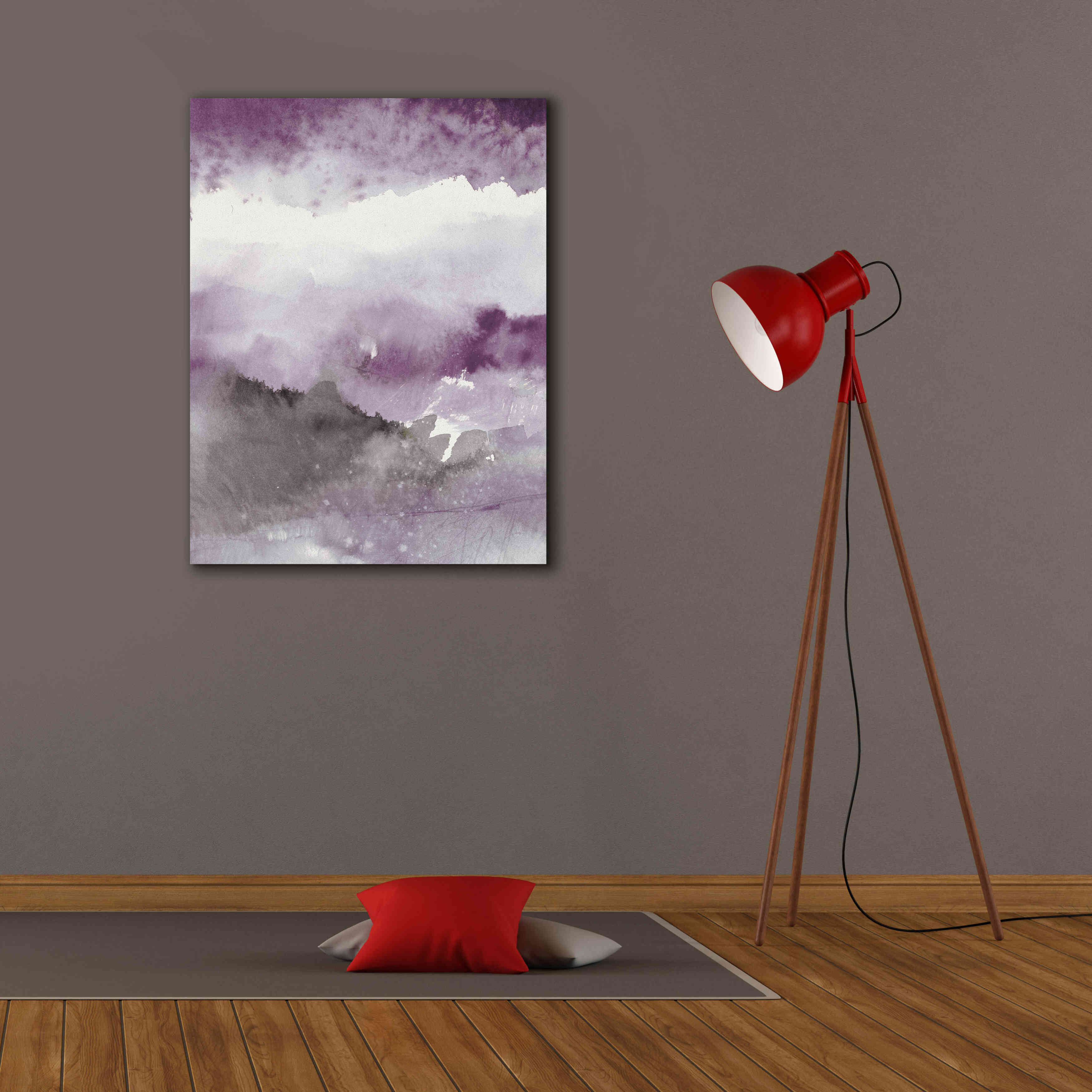 'Midnight At The Lake III Amethyst Gray Crop' by Mike Schick, Giclee Canvas Wall Art,26x34