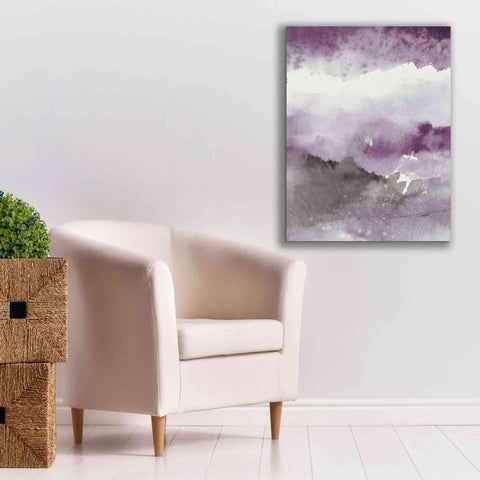 Image of 'Midnight At The Lake III Amethyst Gray Crop' by Mike Schick, Giclee Canvas Wall Art,26x34