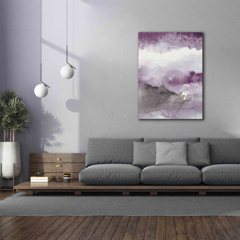 Image of 'Midnight At The Lake III Amethyst Gray Crop' by Mike Schick, Giclee Canvas Wall Art,40x54