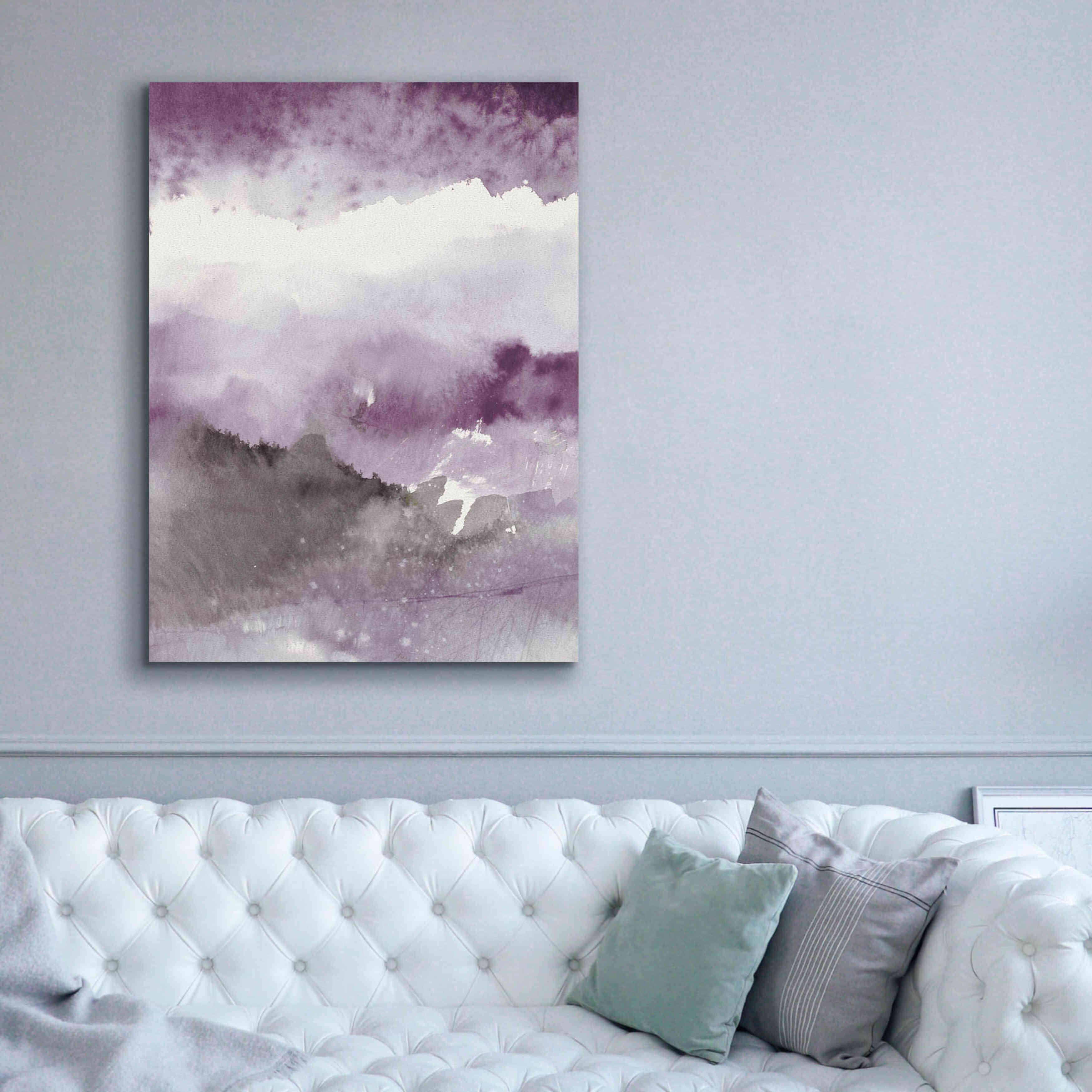 'Midnight At The Lake III Amethyst Gray Crop' by Mike Schick, Giclee Canvas Wall Art,40x54