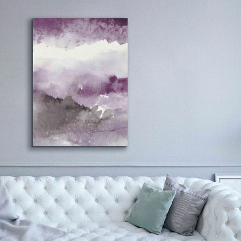 Image of 'Midnight At The Lake III Amethyst Gray Crop' by Mike Schick, Giclee Canvas Wall Art,40x54