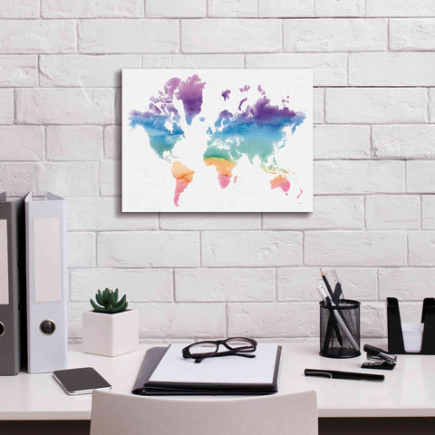 Image of 'Watercolor World' by Mike Schick, Giclee Canvas Wall Art,16x12