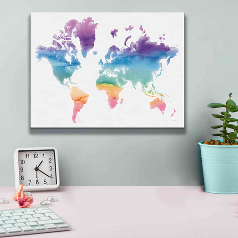 Image of 'Watercolor World' by Mike Schick, Giclee Canvas Wall Art,16x12
