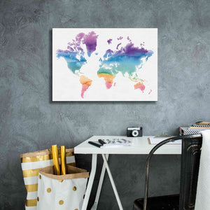 'Watercolor World' by Mike Schick, Giclee Canvas Wall Art,26x18