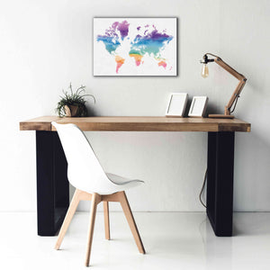 'Watercolor World' by Mike Schick, Giclee Canvas Wall Art,26x18