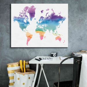 'Watercolor World' by Mike Schick, Giclee Canvas Wall Art,34x26