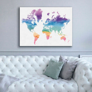 'Watercolor World' by Mike Schick, Giclee Canvas Wall Art,54x40