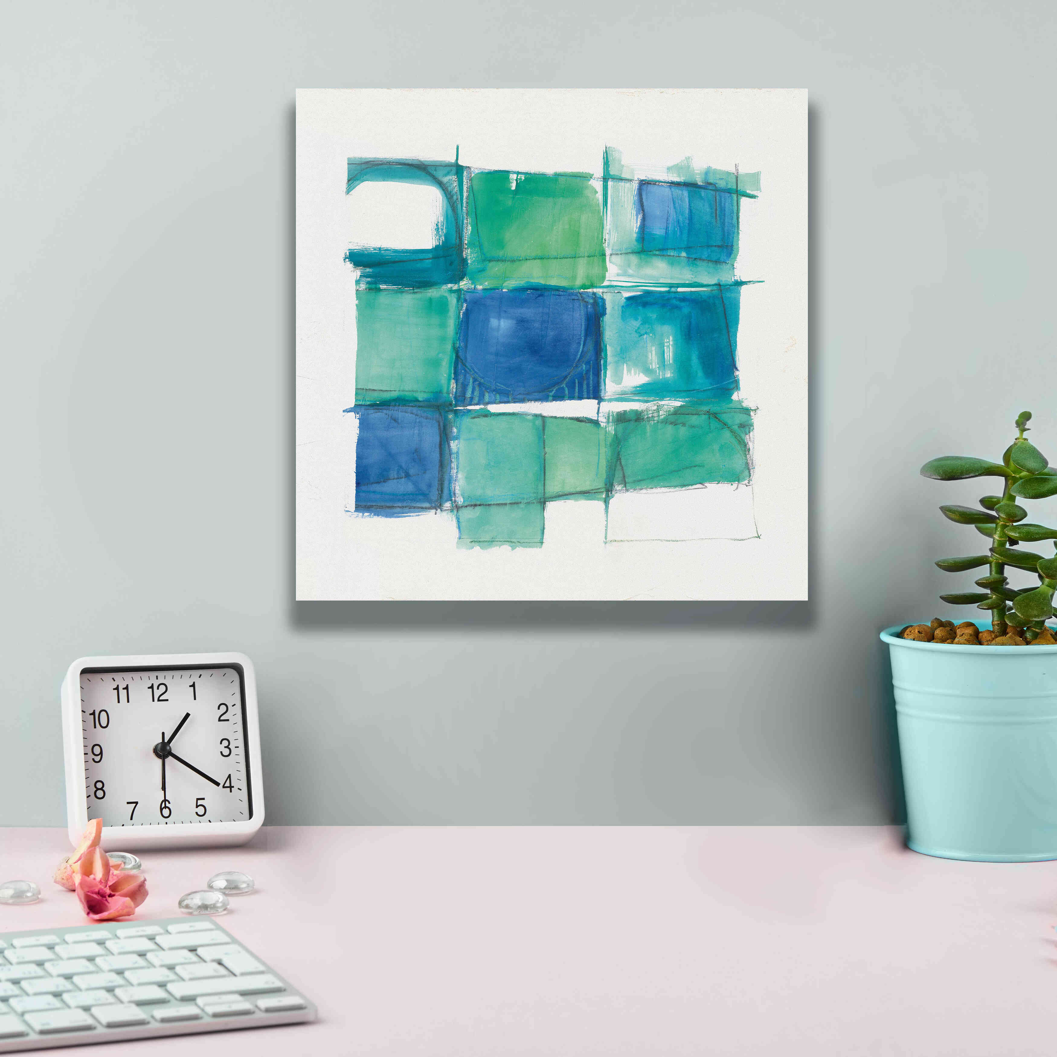 '131 West 3rd Street Square II On White' by Mike Schick, Giclee Canvas Wall Art,12x12