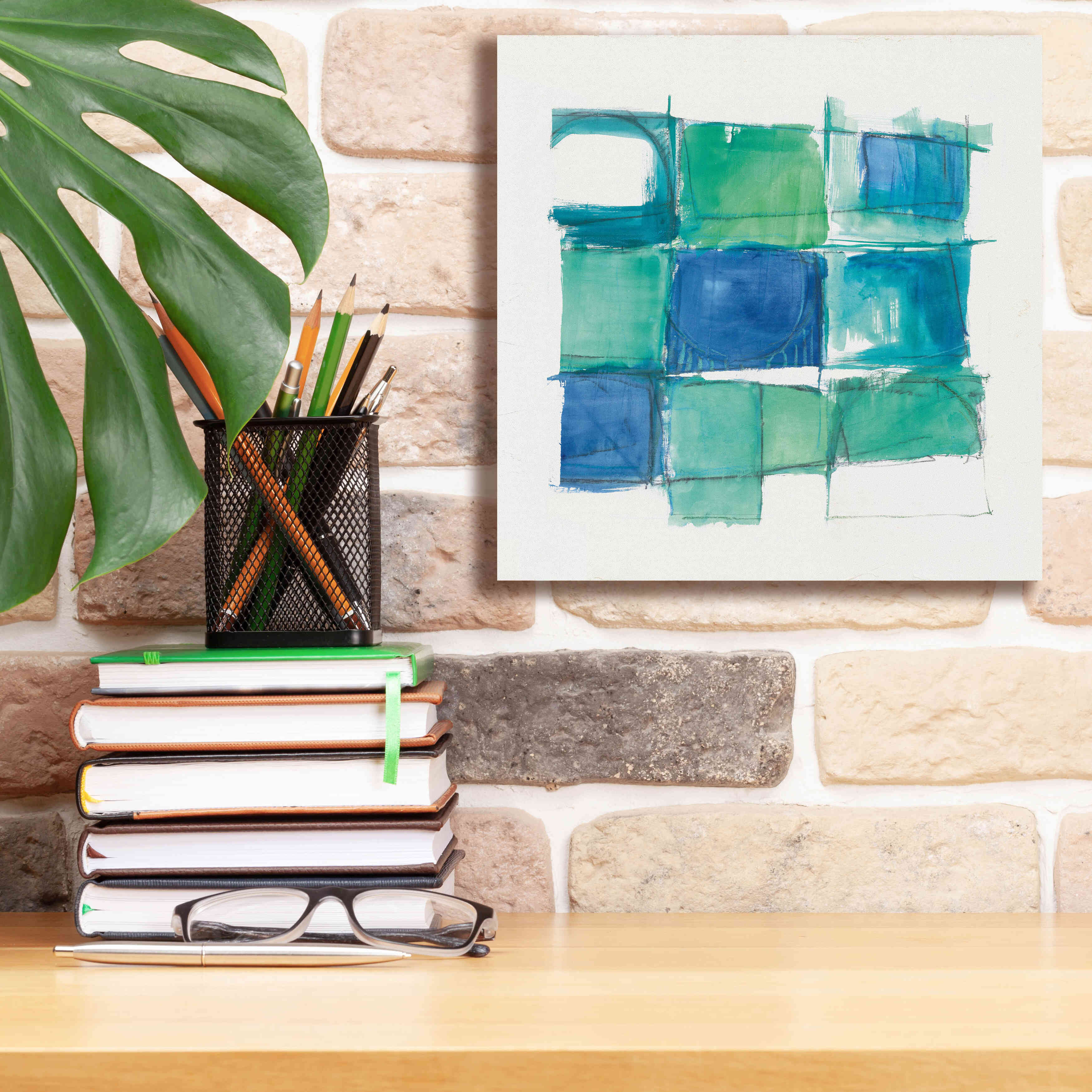 '131 West 3rd Street Square II On White' by Mike Schick, Giclee Canvas Wall Art,12x12