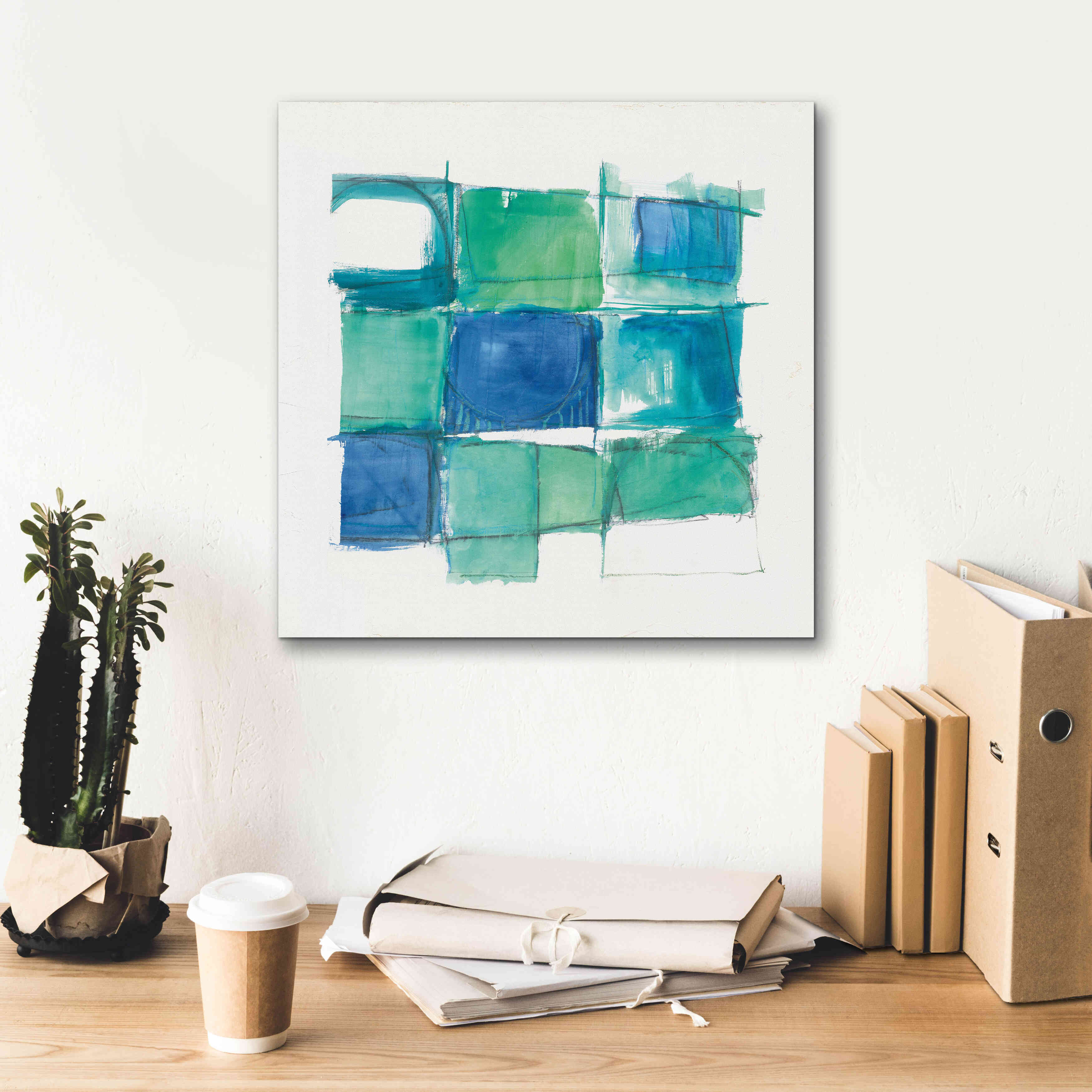 '131 West 3rd Street Square II On White' by Mike Schick, Giclee Canvas Wall Art,18x18