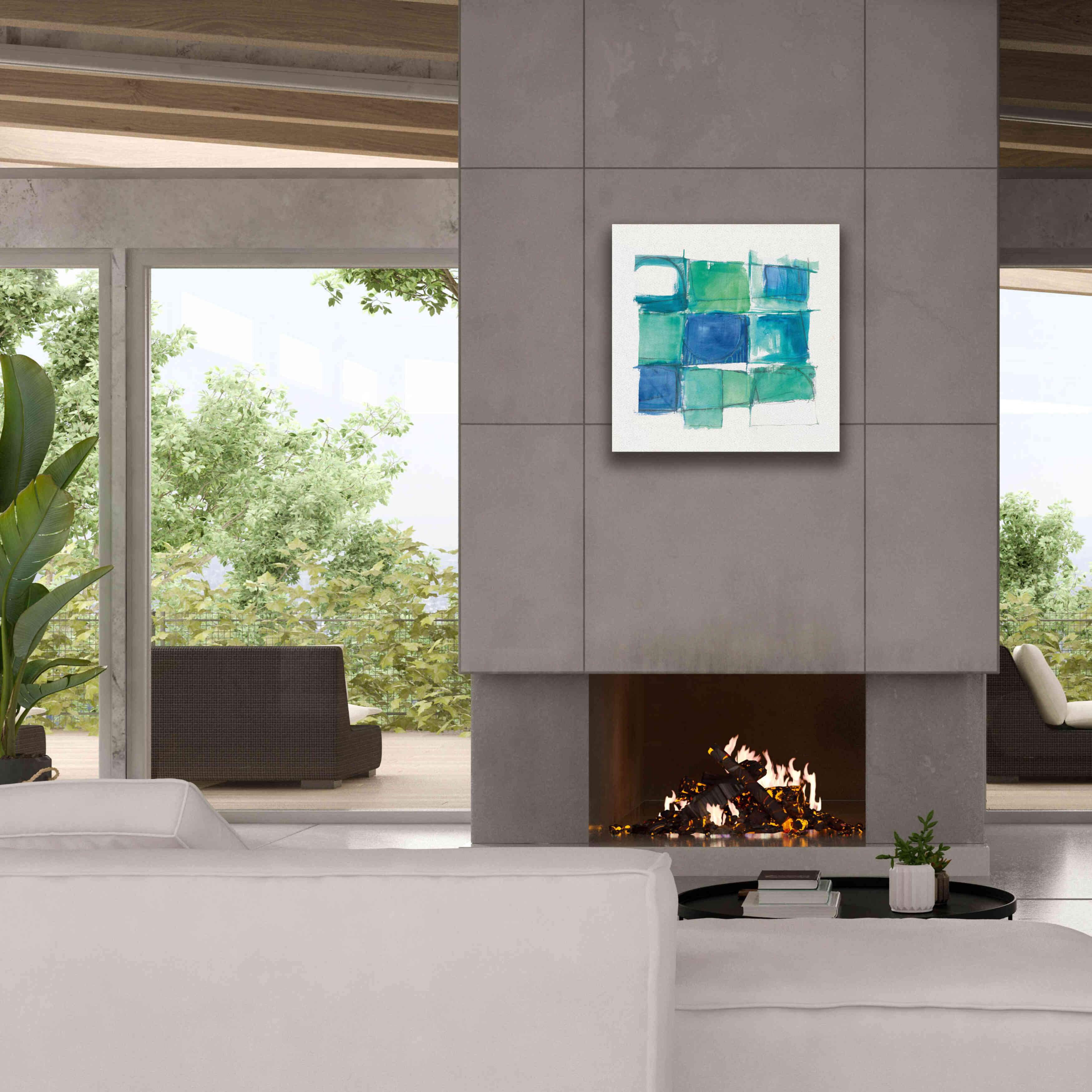 '131 West 3rd Street Square II On White' by Mike Schick, Giclee Canvas Wall Art,26x26