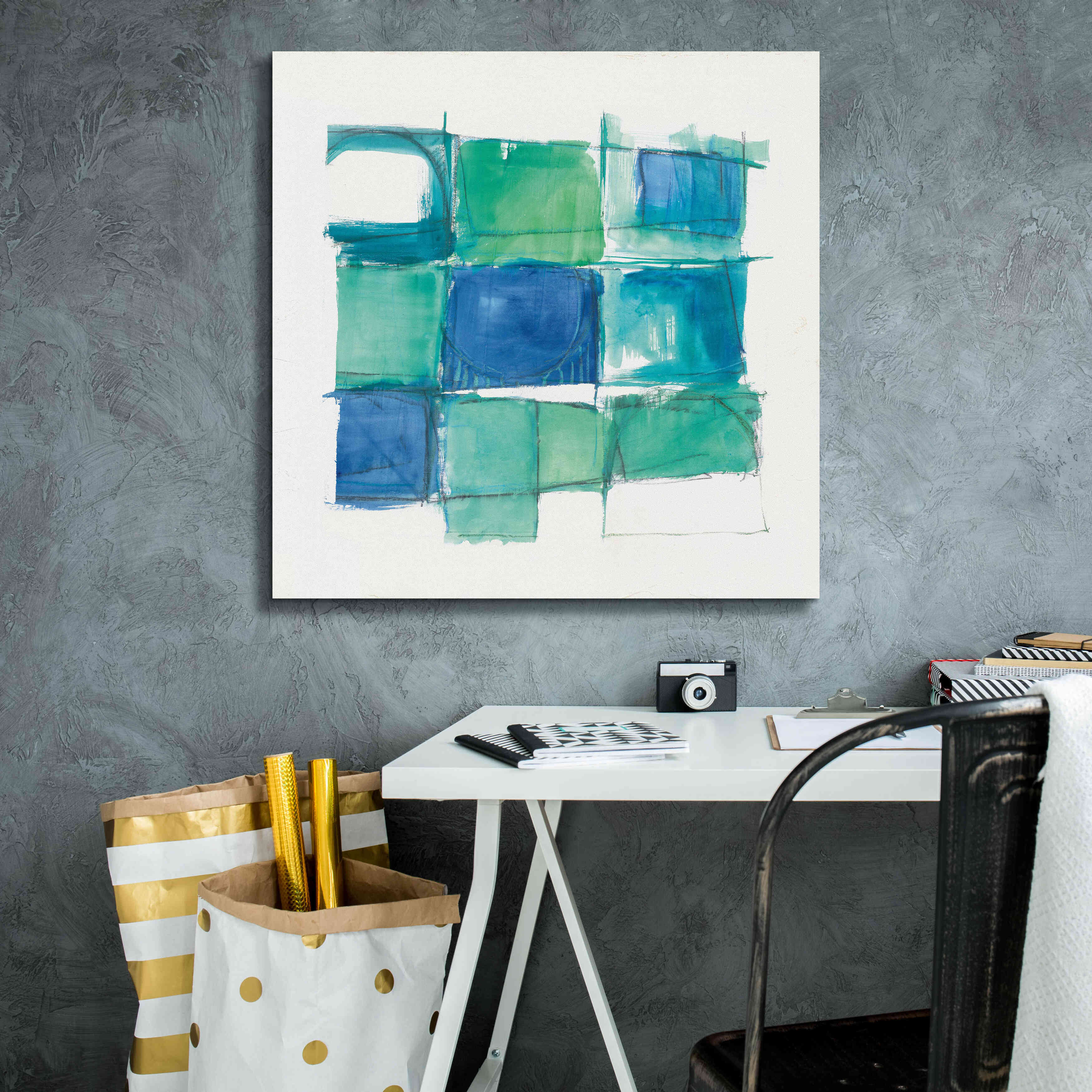 '131 West 3rd Street Square II On White' by Mike Schick, Giclee Canvas Wall Art,26x26