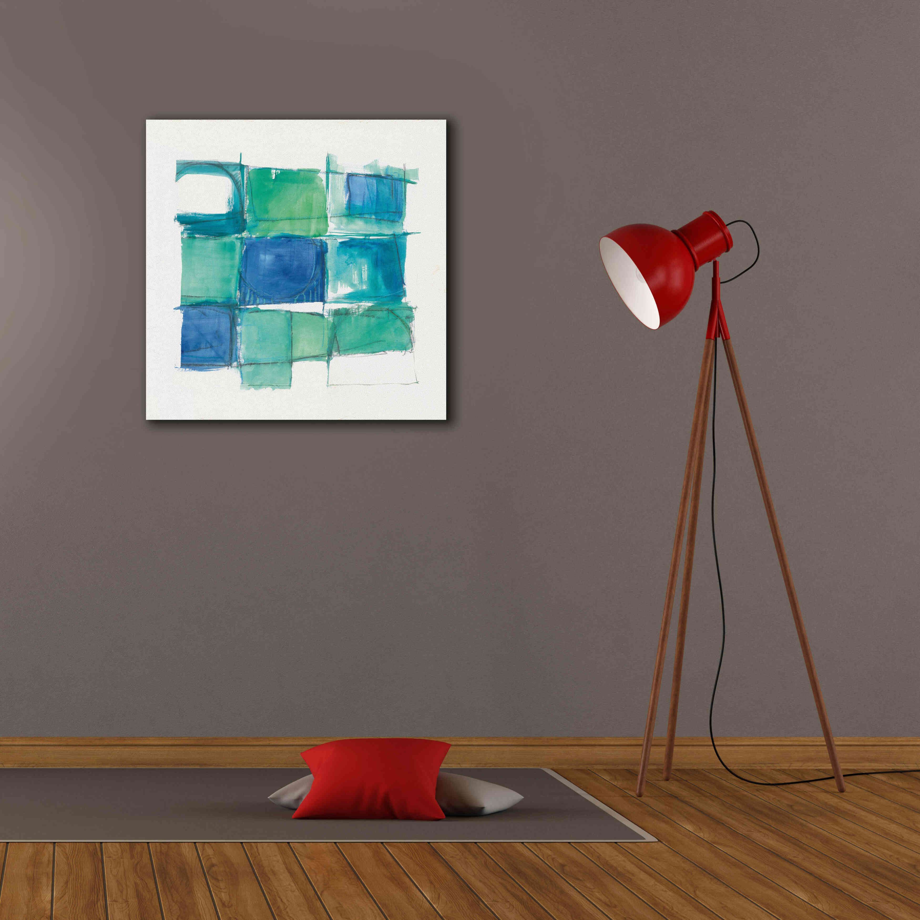 '131 West 3rd Street Square II On White' by Mike Schick, Giclee Canvas Wall Art,26x26