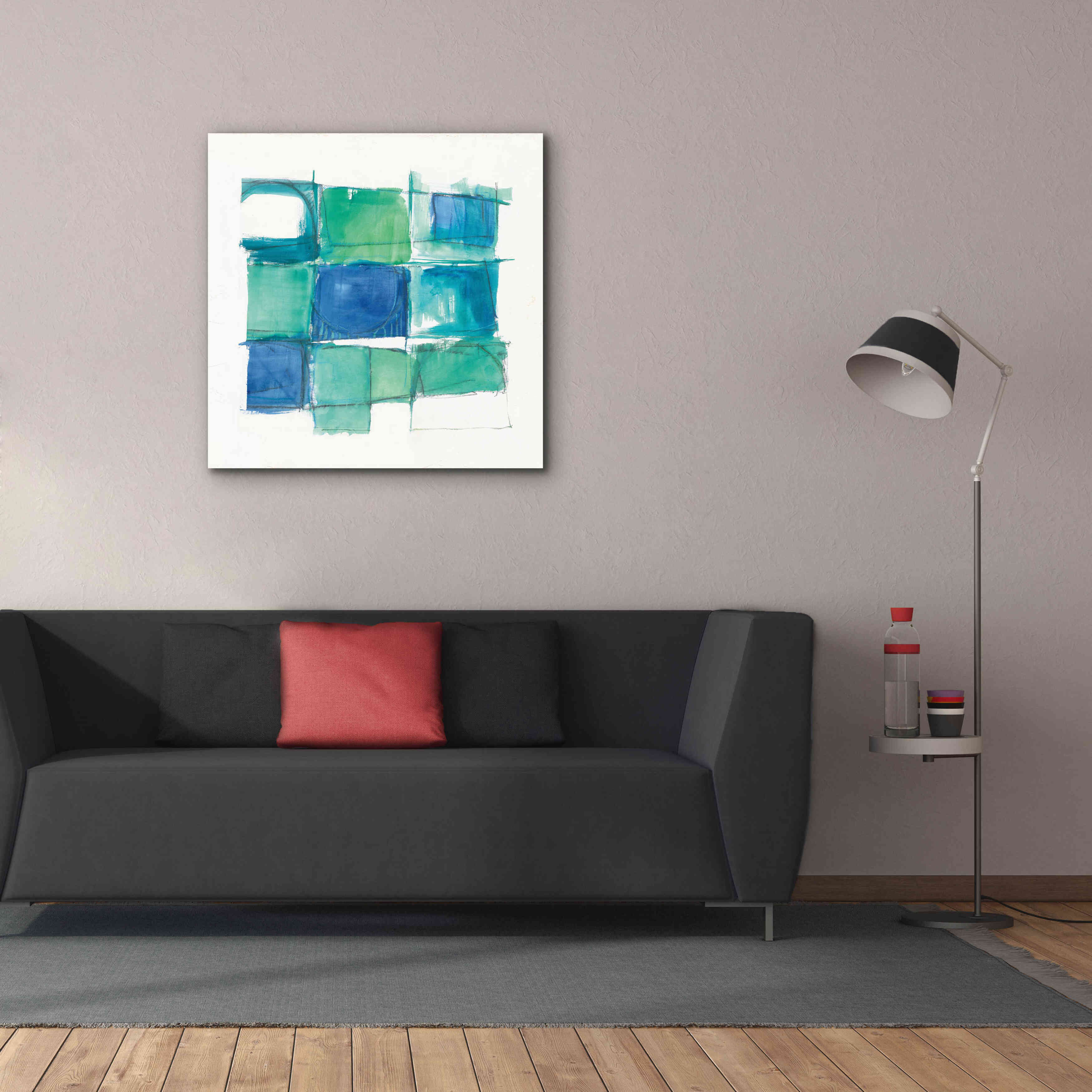 '131 West 3rd Street Square II On White' by Mike Schick, Giclee Canvas Wall Art,37x37