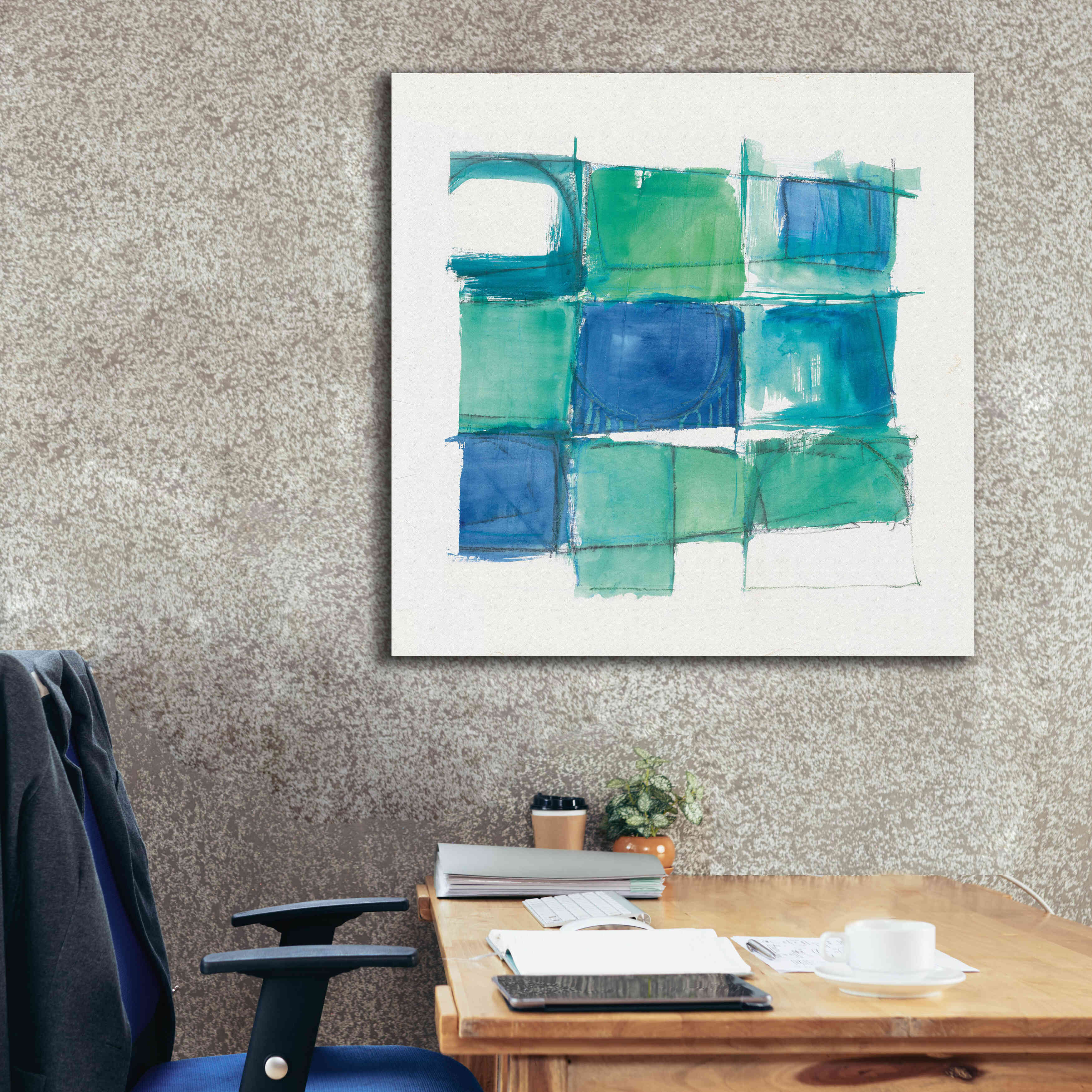 '131 West 3rd Street Square II On White' by Mike Schick, Giclee Canvas Wall Art,37x37