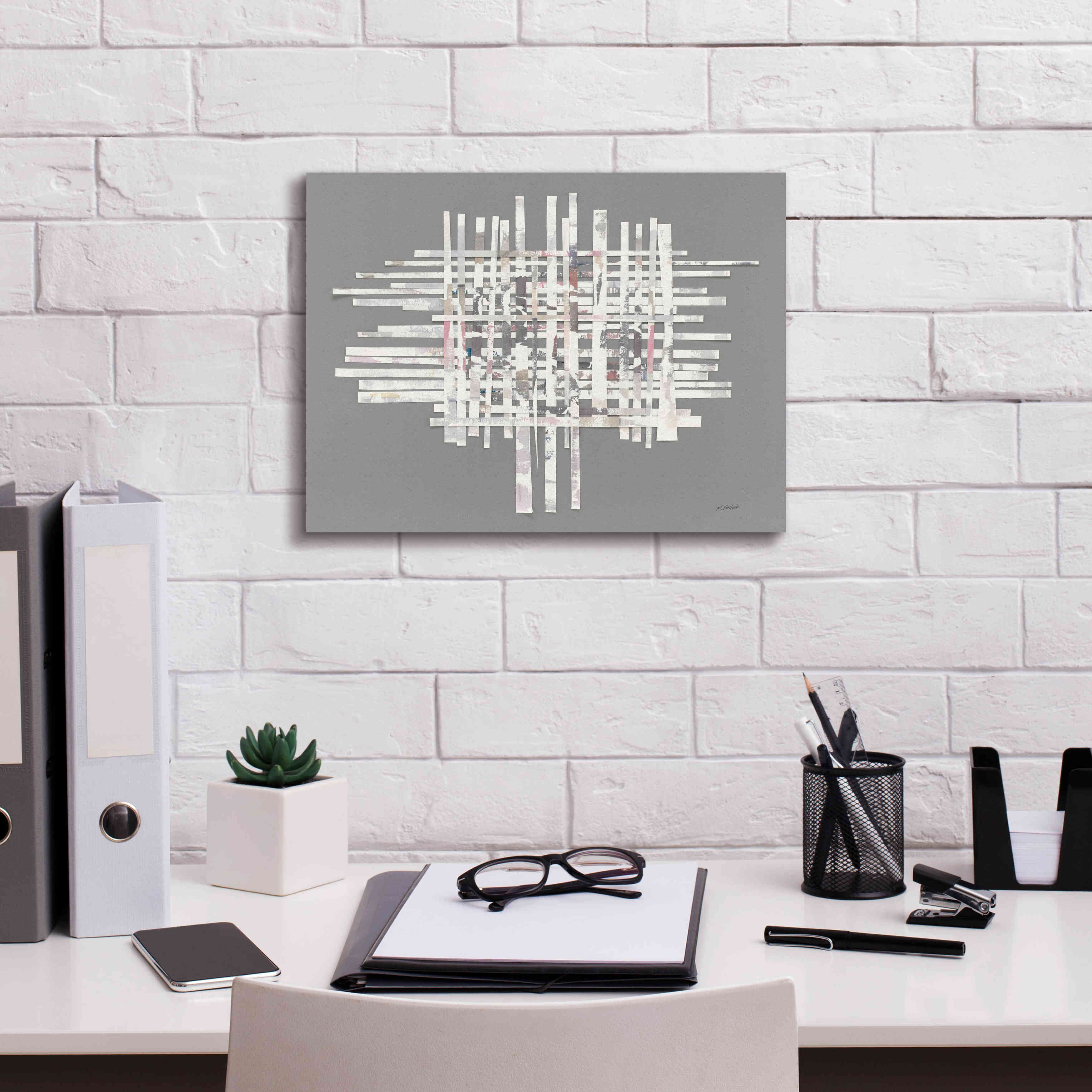 'The Color Of Moonlight On Gray' by Mike Schick, Giclee Canvas Wall Art,16x12