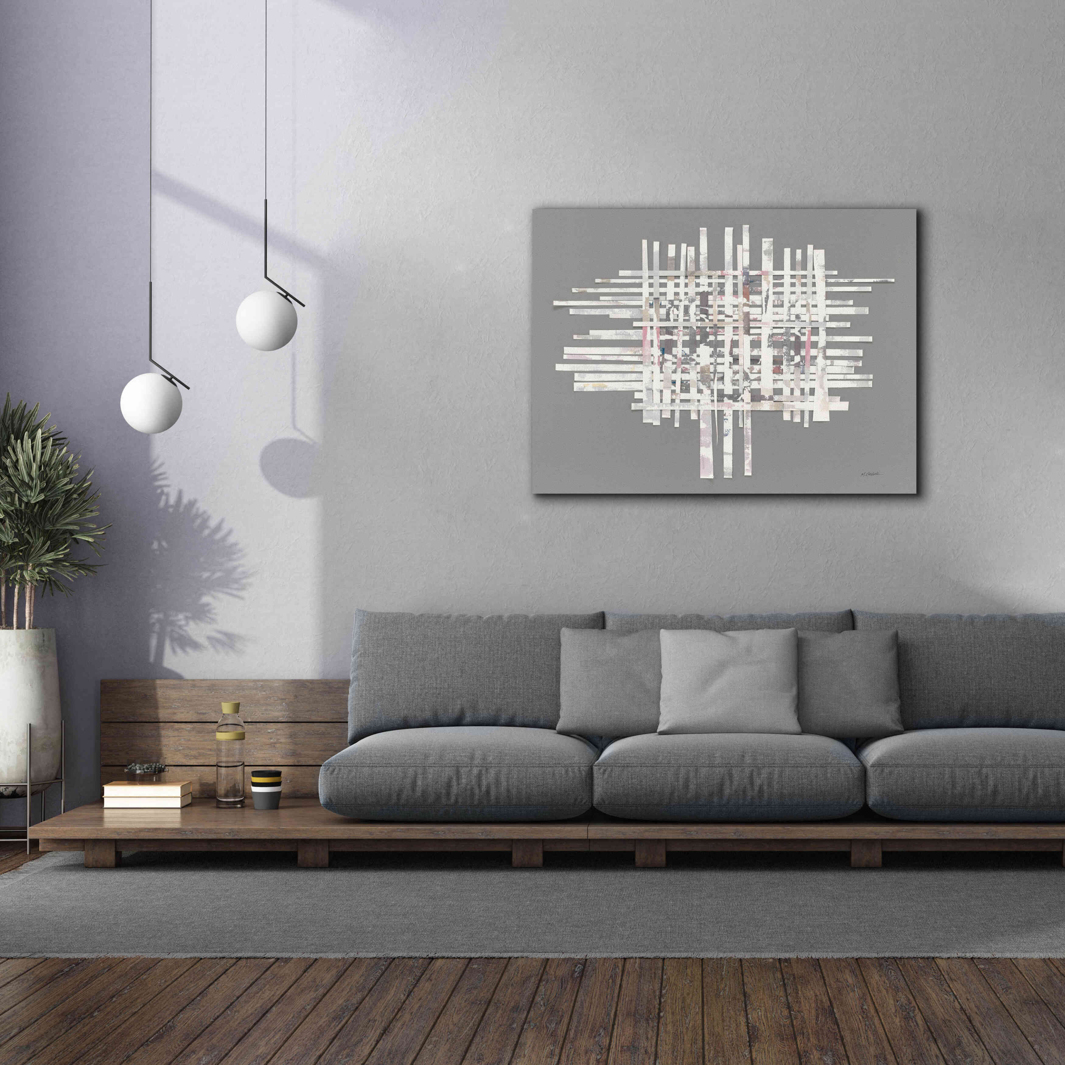 'The Color Of Moonlight On Gray' by Mike Schick, Giclee Canvas Wall Art,54x40