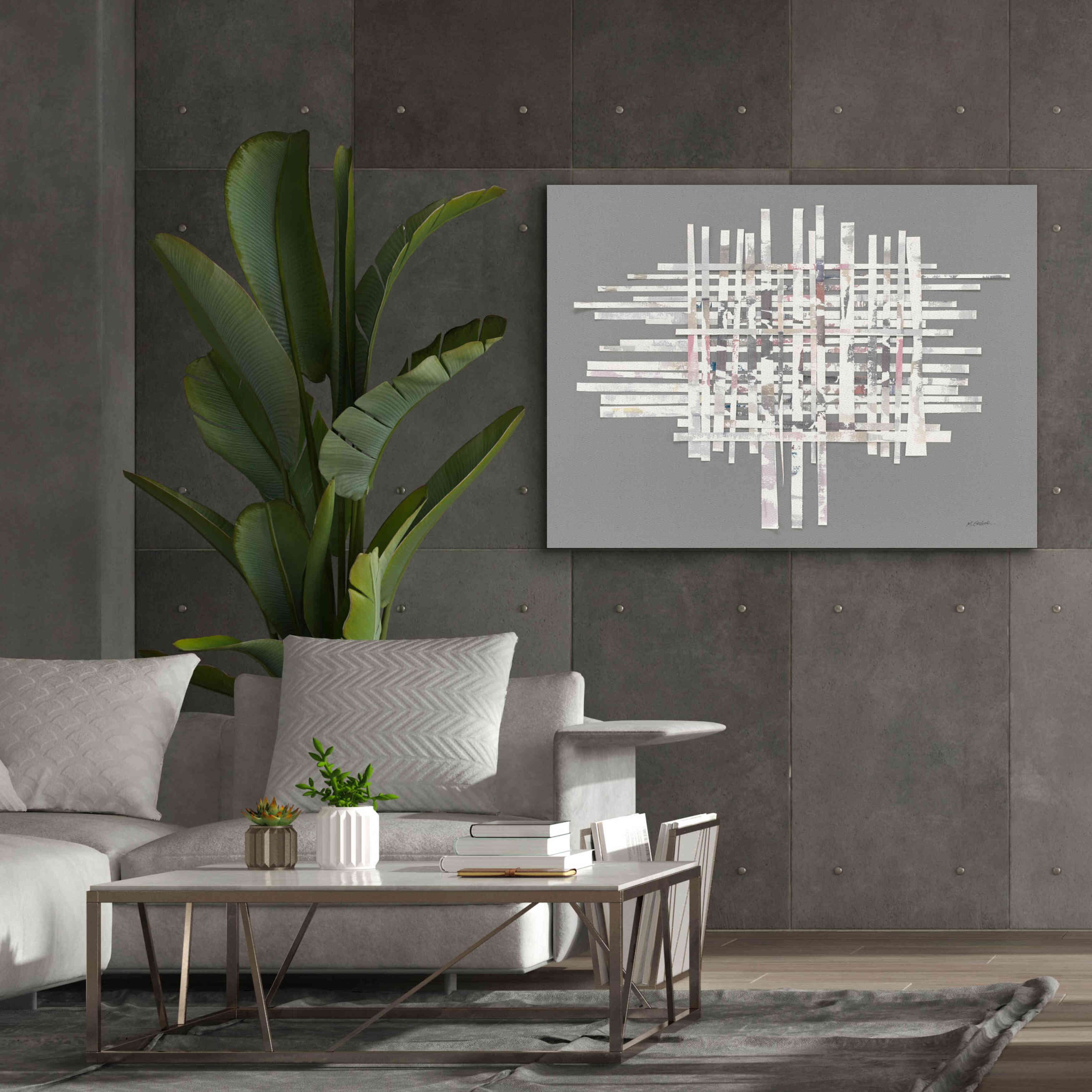 'The Color Of Moonlight On Gray' by Mike Schick, Giclee Canvas Wall Art,54x40