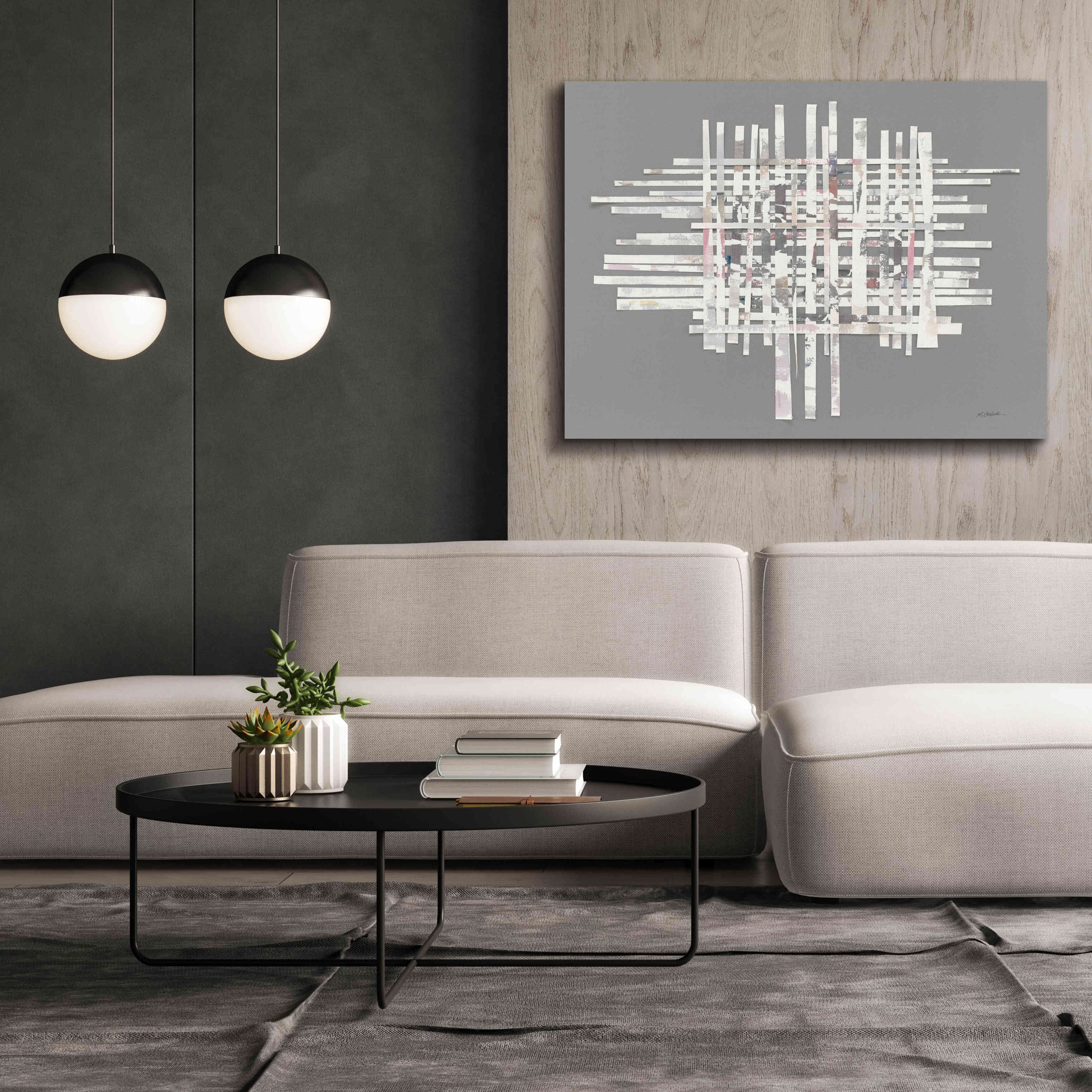 'The Color Of Moonlight On Gray' by Mike Schick, Giclee Canvas Wall Art,54x40