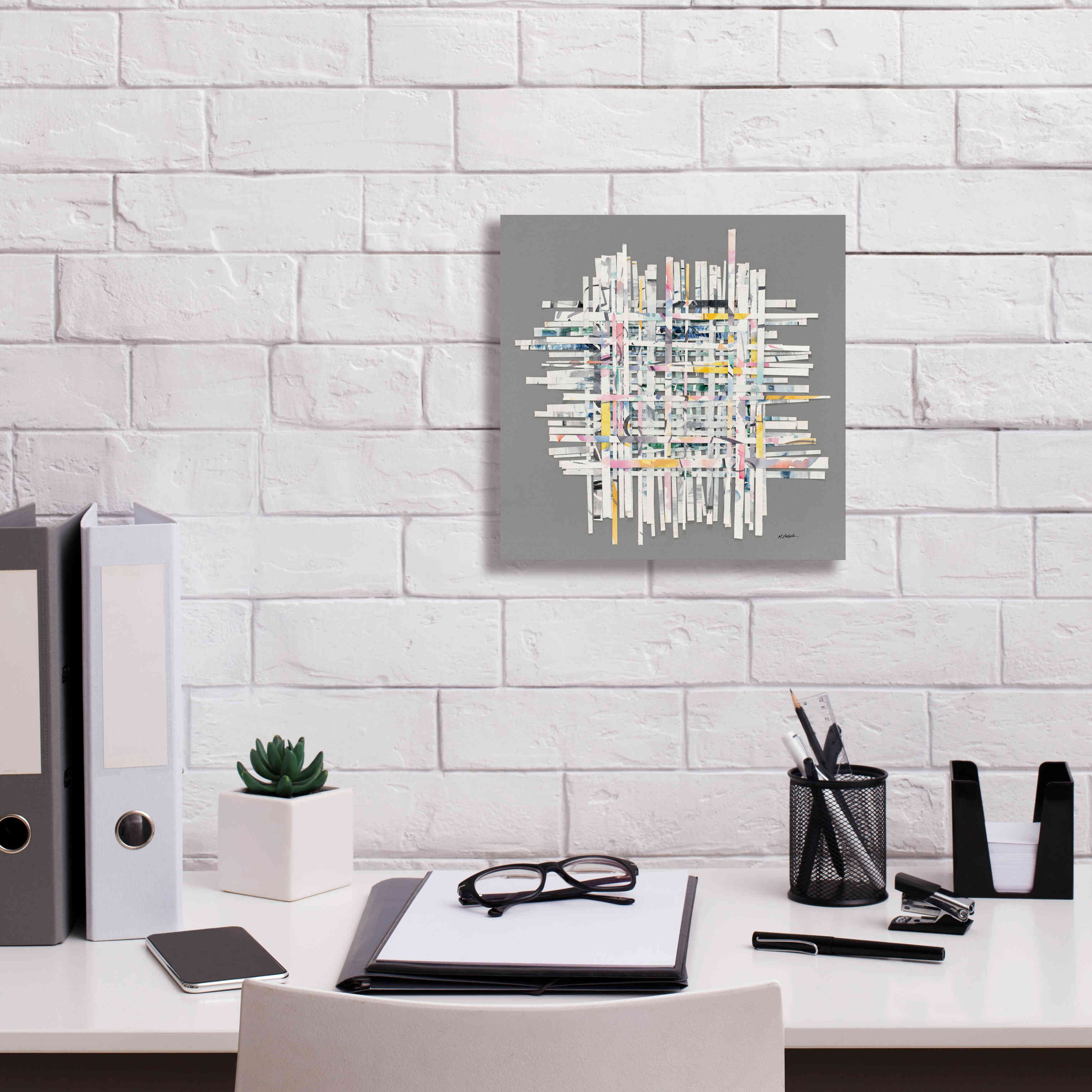 'New Morning On Gray' by Mike Schick, Giclee Canvas Wall Art,12x12