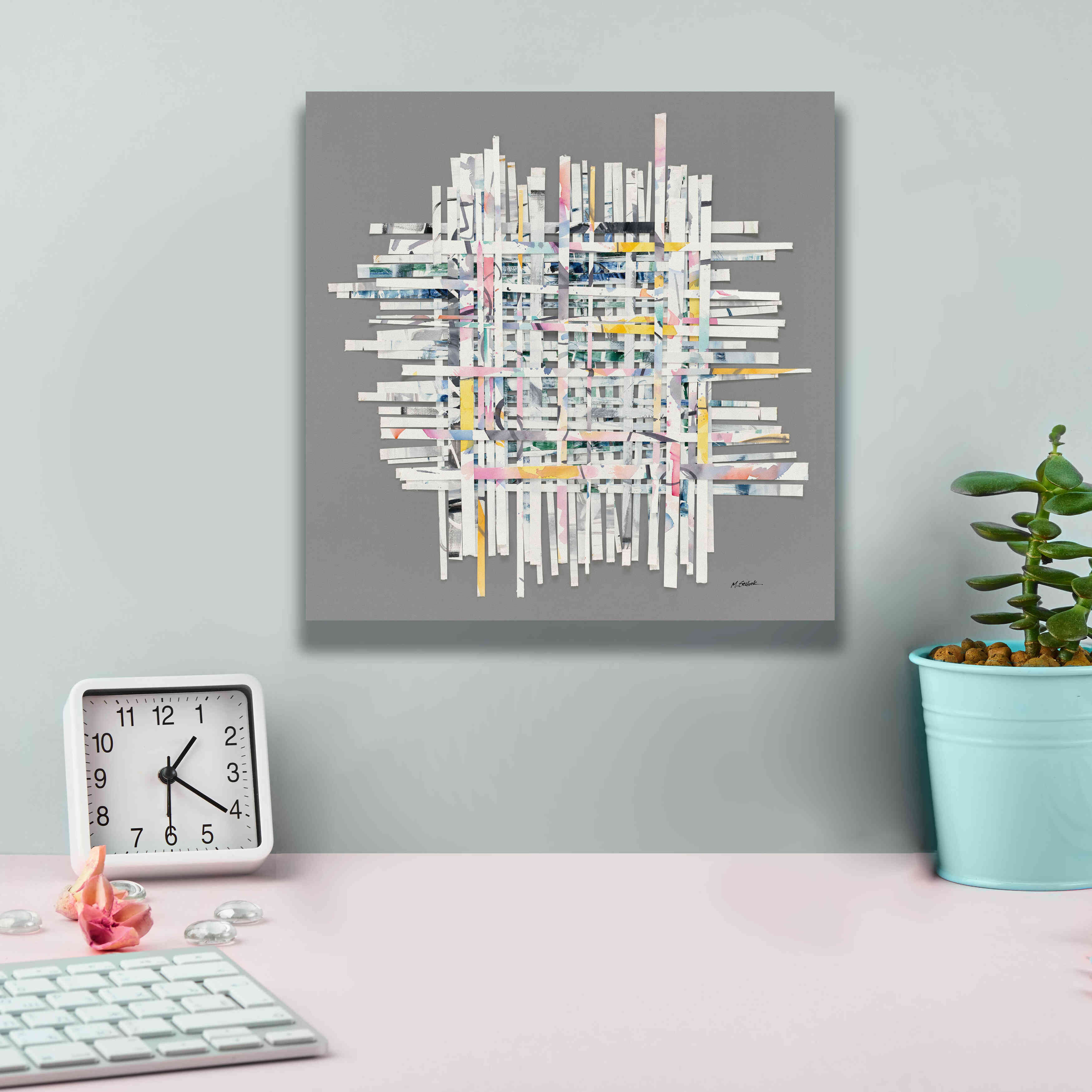 'New Morning On Gray' by Mike Schick, Giclee Canvas Wall Art,12x12