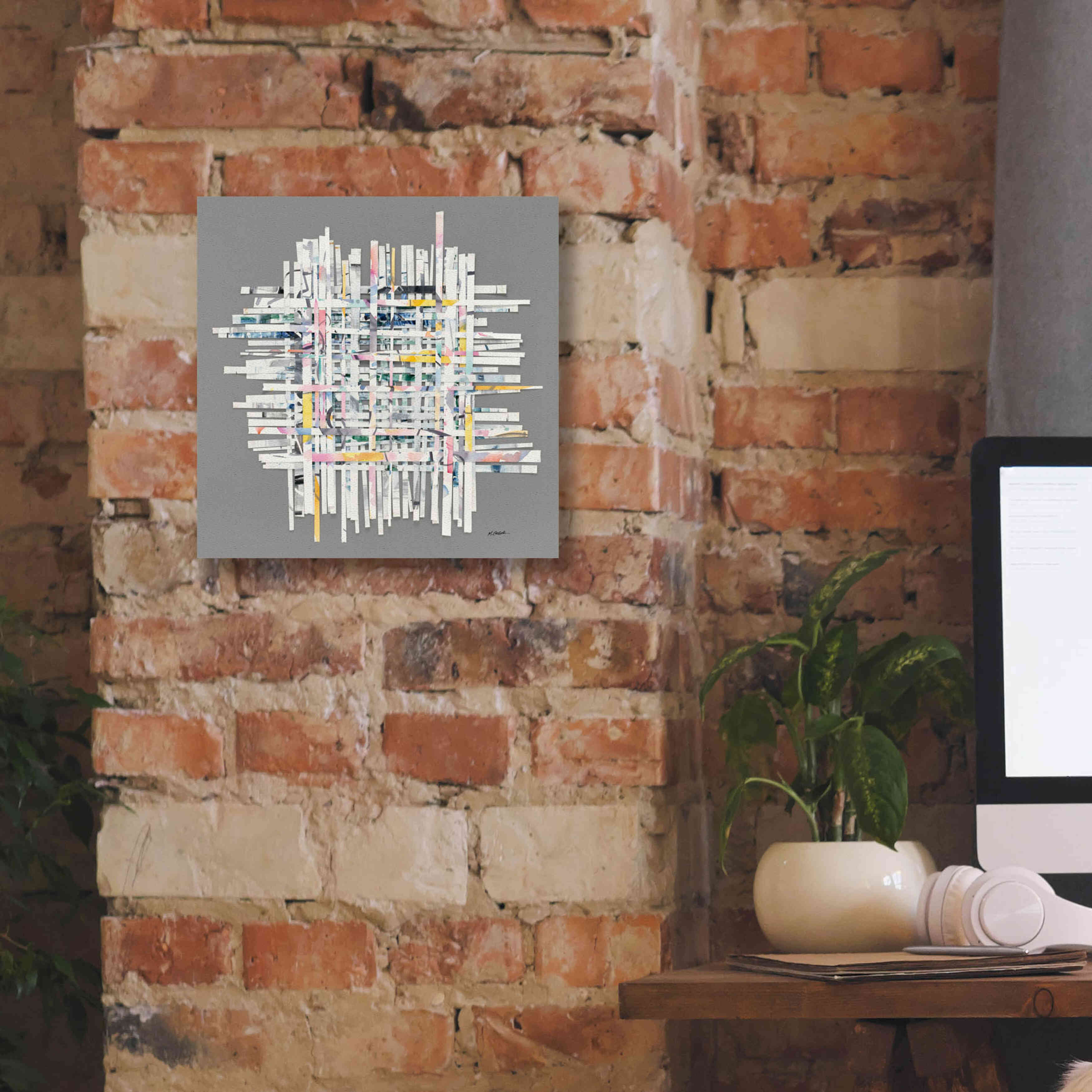 'New Morning On Gray' by Mike Schick, Giclee Canvas Wall Art,12x12