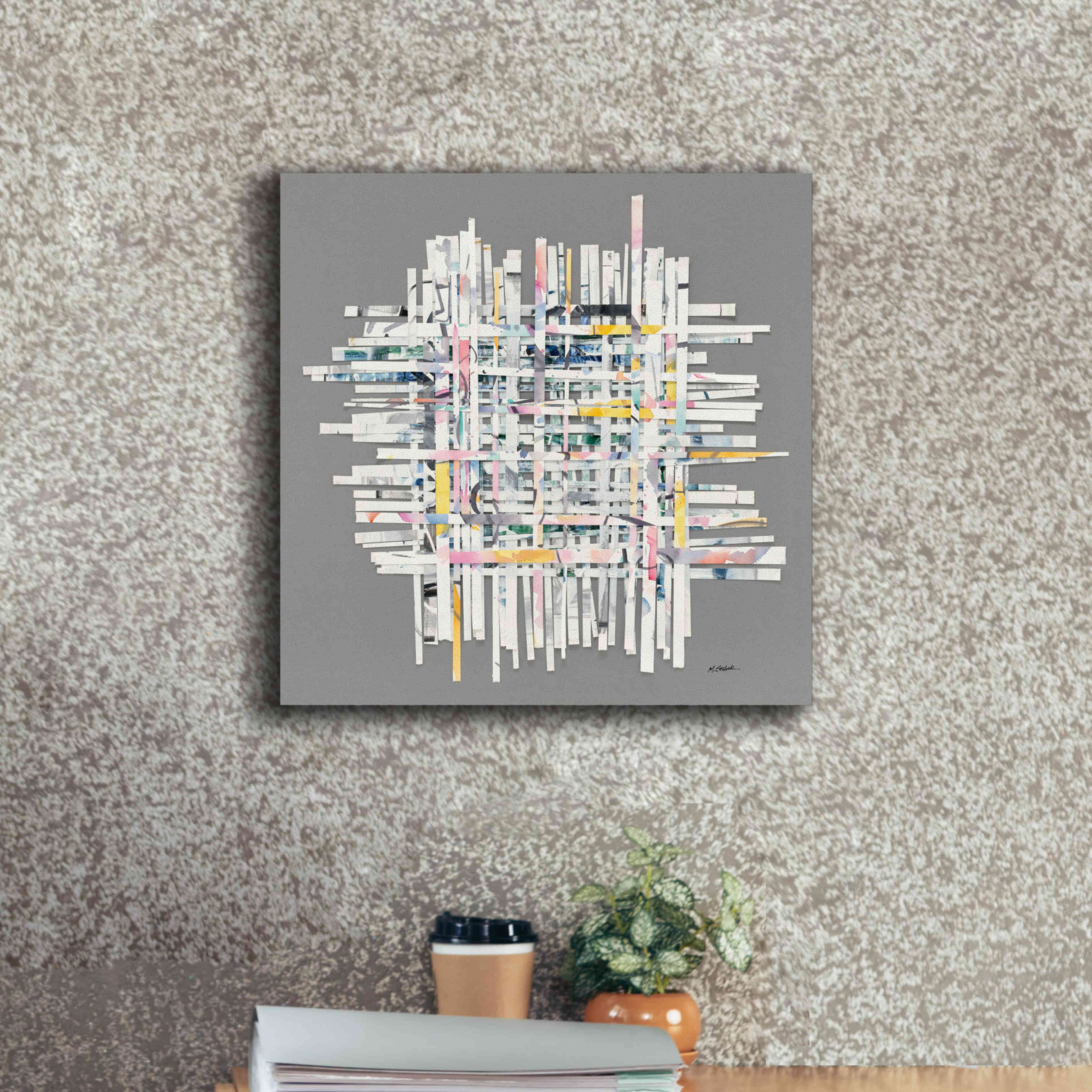 'New Morning On Gray' by Mike Schick, Giclee Canvas Wall Art,18x18