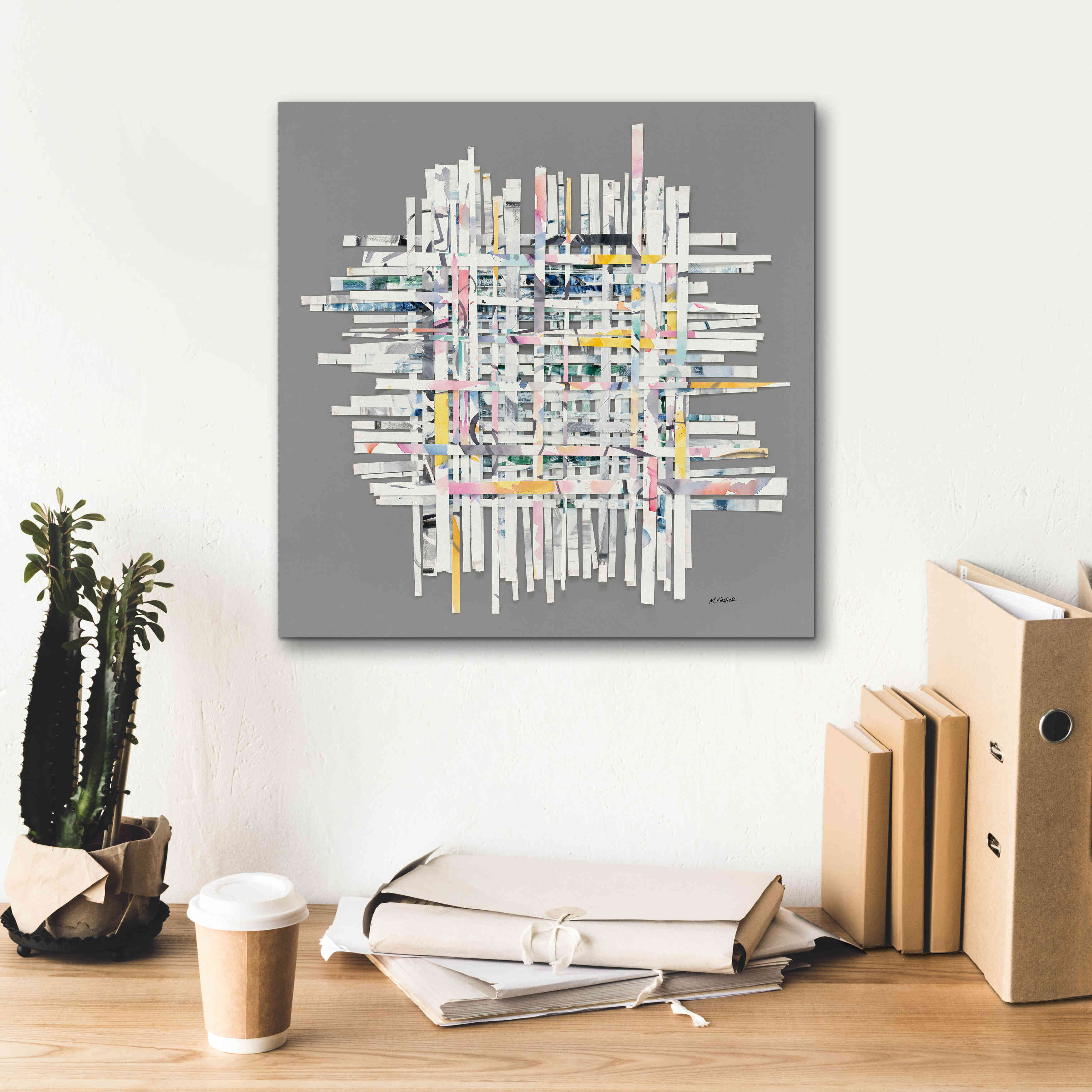 'New Morning On Gray' by Mike Schick, Giclee Canvas Wall Art,18x18