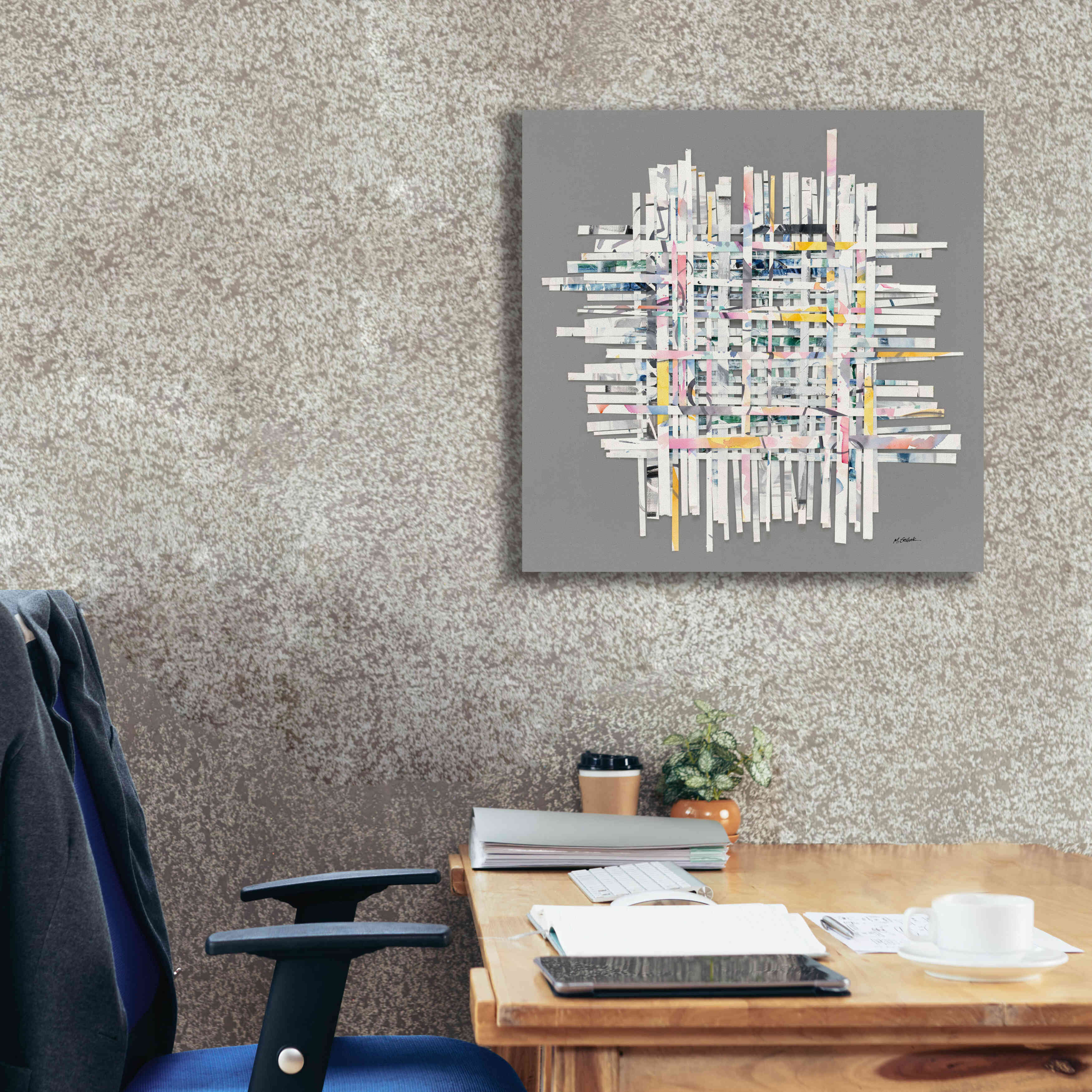 'New Morning On Gray' by Mike Schick, Giclee Canvas Wall Art,26x26