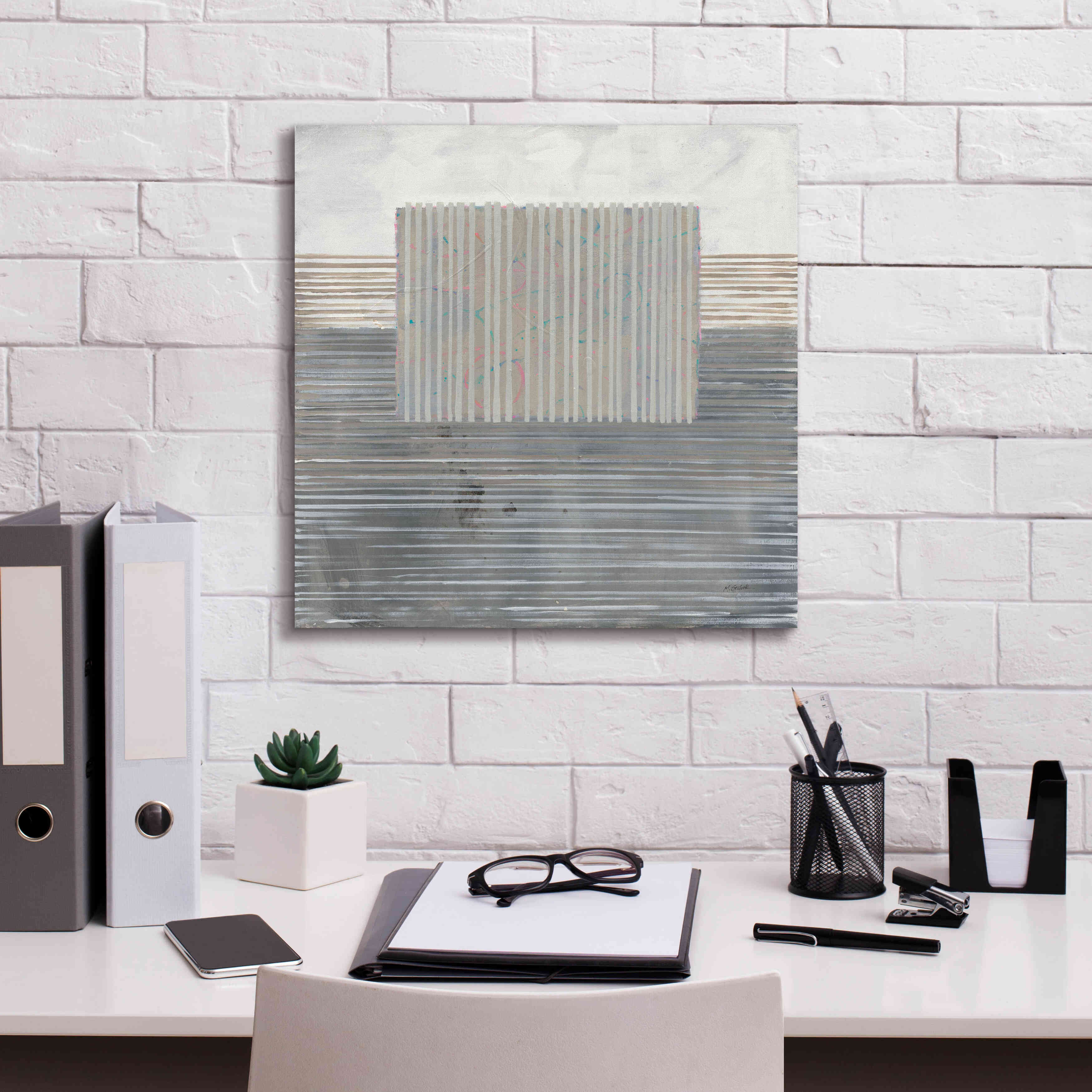 'Layers Of Reality' by Mike Schick, Giclee Canvas Wall Art,18x18