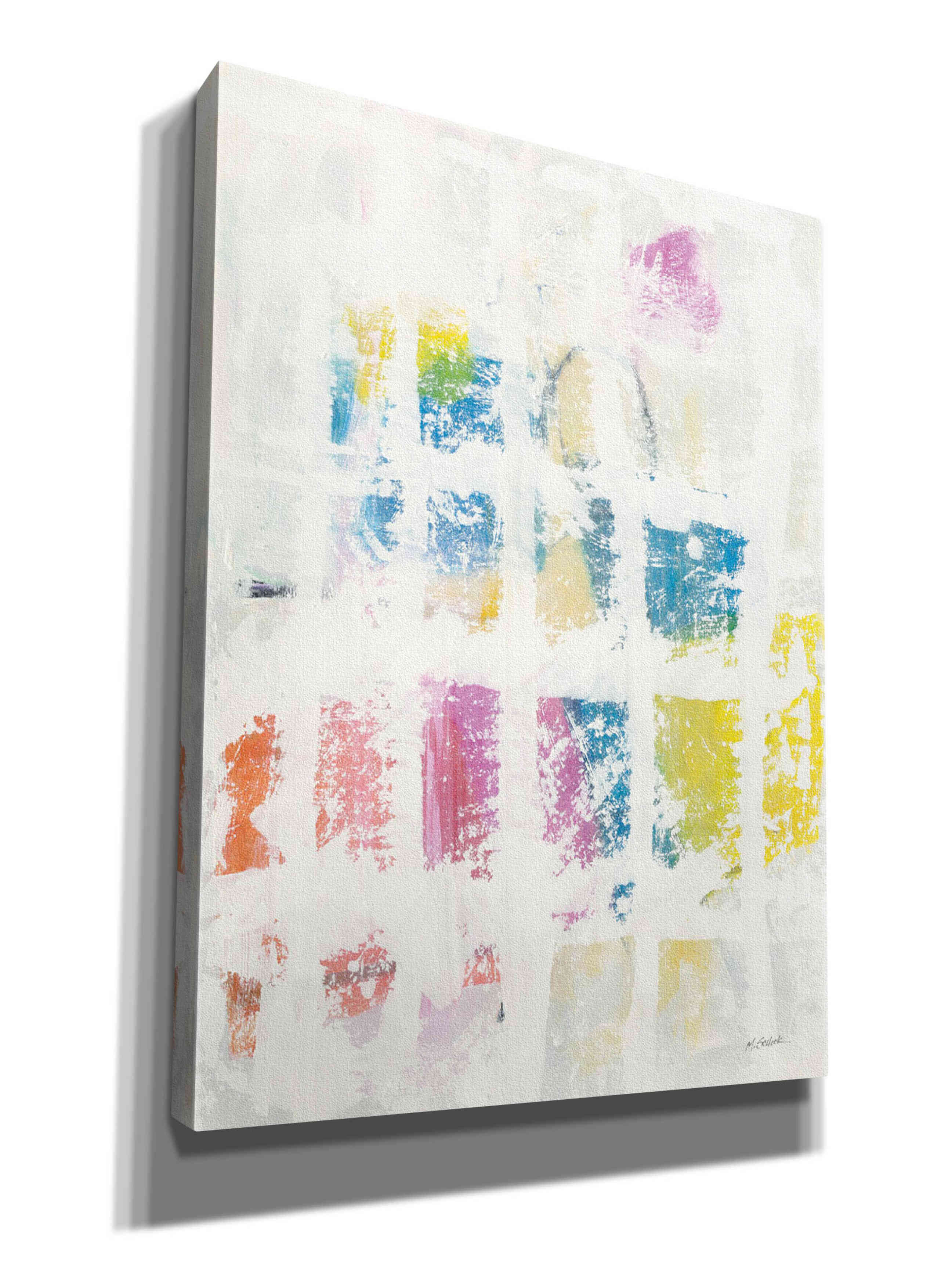 'Bright Blocks' by Mike Schick, Giclee Canvas Wall Art