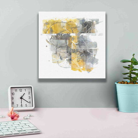 Image of 'Moving In And Out Of Traffic II Yellow Grey' by Mike Schick, Giclee Canvas Wall Art,12x12