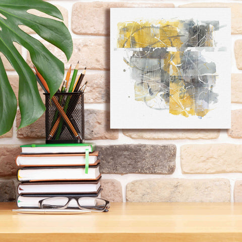 Image of 'Moving In And Out Of Traffic II Yellow Grey' by Mike Schick, Giclee Canvas Wall Art,12x12