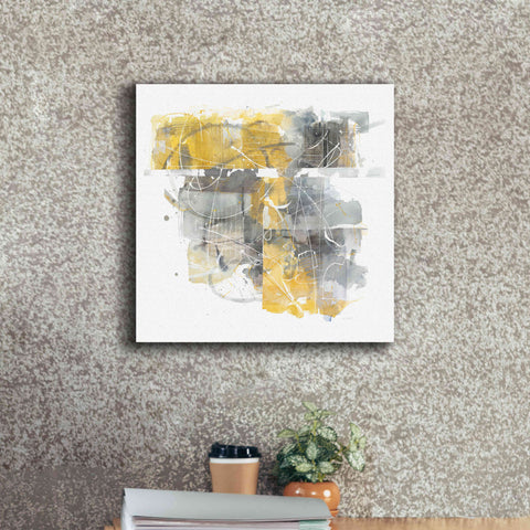 Image of 'Moving In And Out Of Traffic II Yellow Grey' by Mike Schick, Giclee Canvas Wall Art,18x18